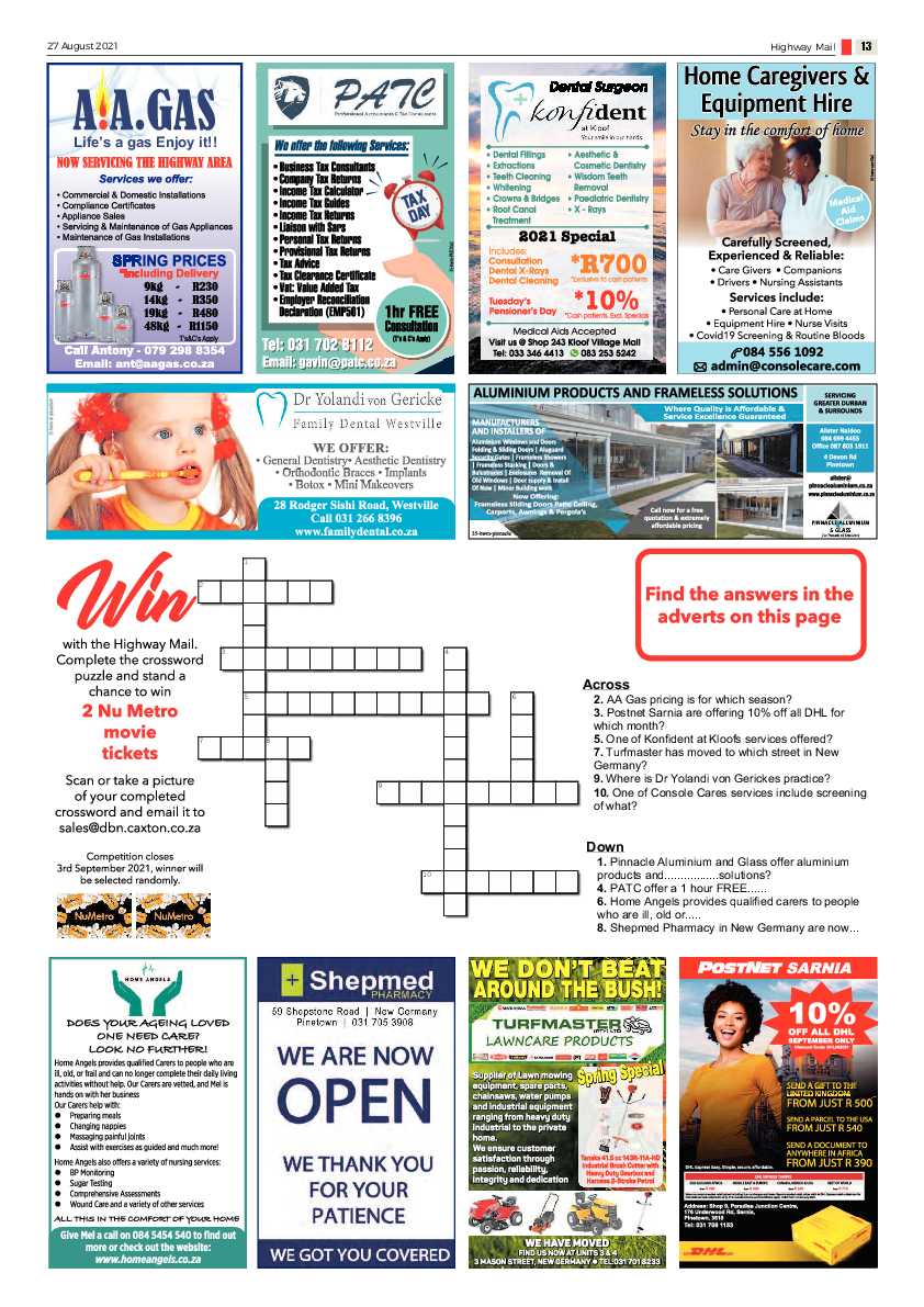 Highway Mail 27 August 2021 page 13