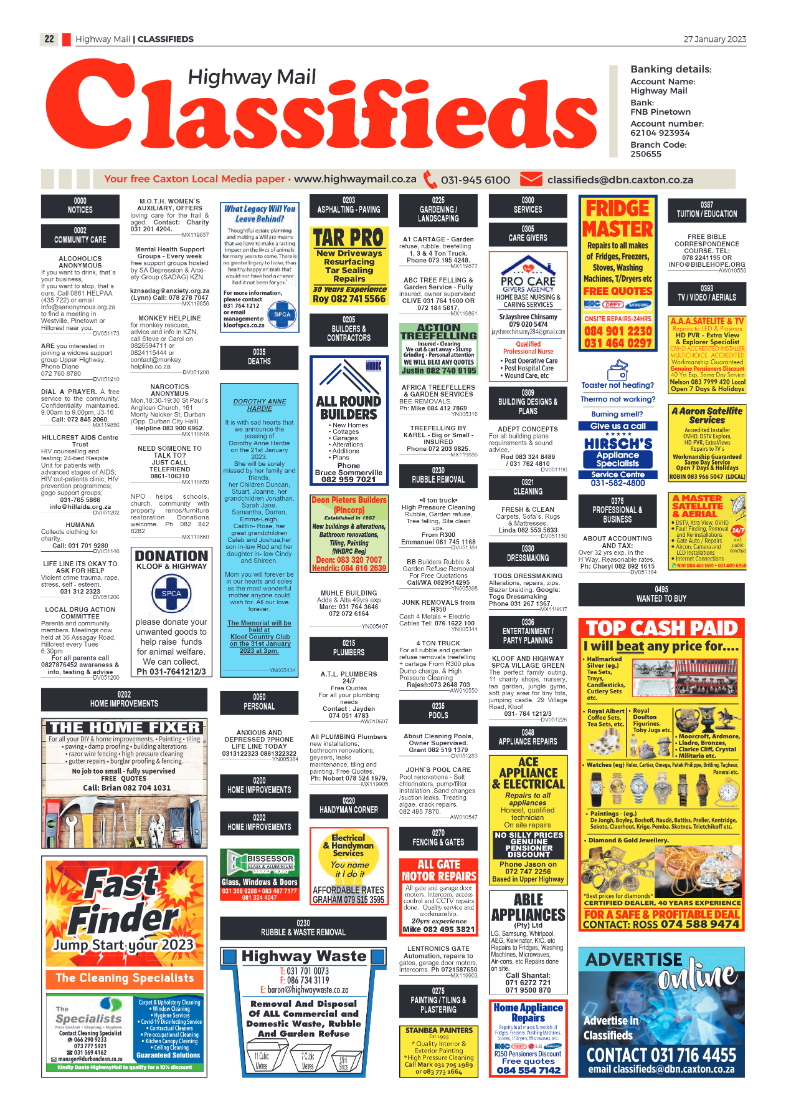 Highway Mail 27 January 2023 page 22