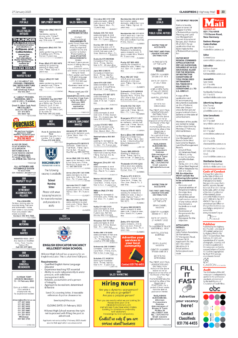 Highway Mail 27 January 2023 page 23