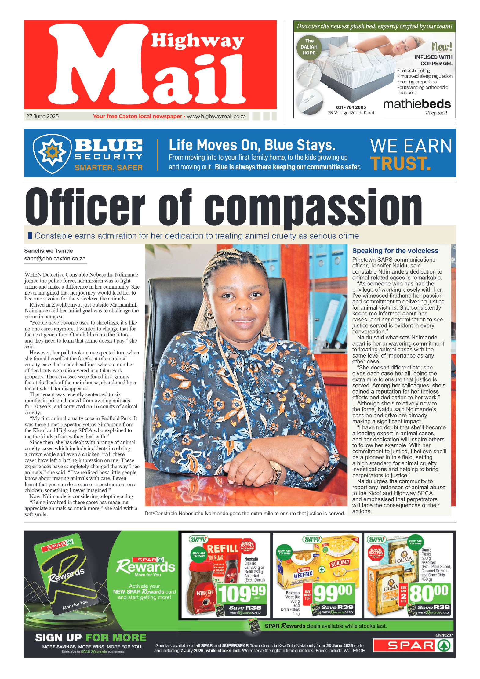 Highway Mail 27 June 2025 page 1
