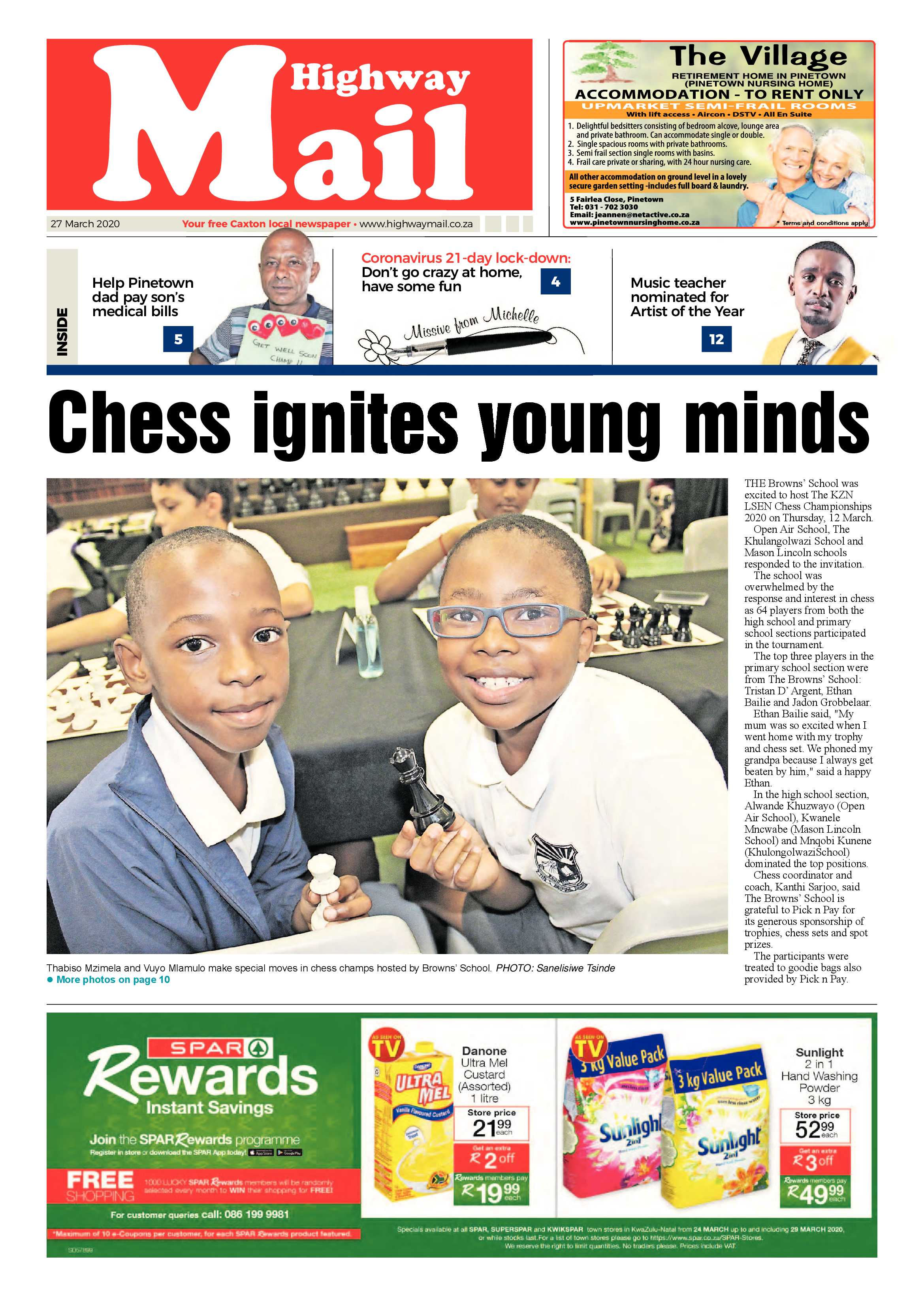 Highway Mail 27 March 2020 page 1