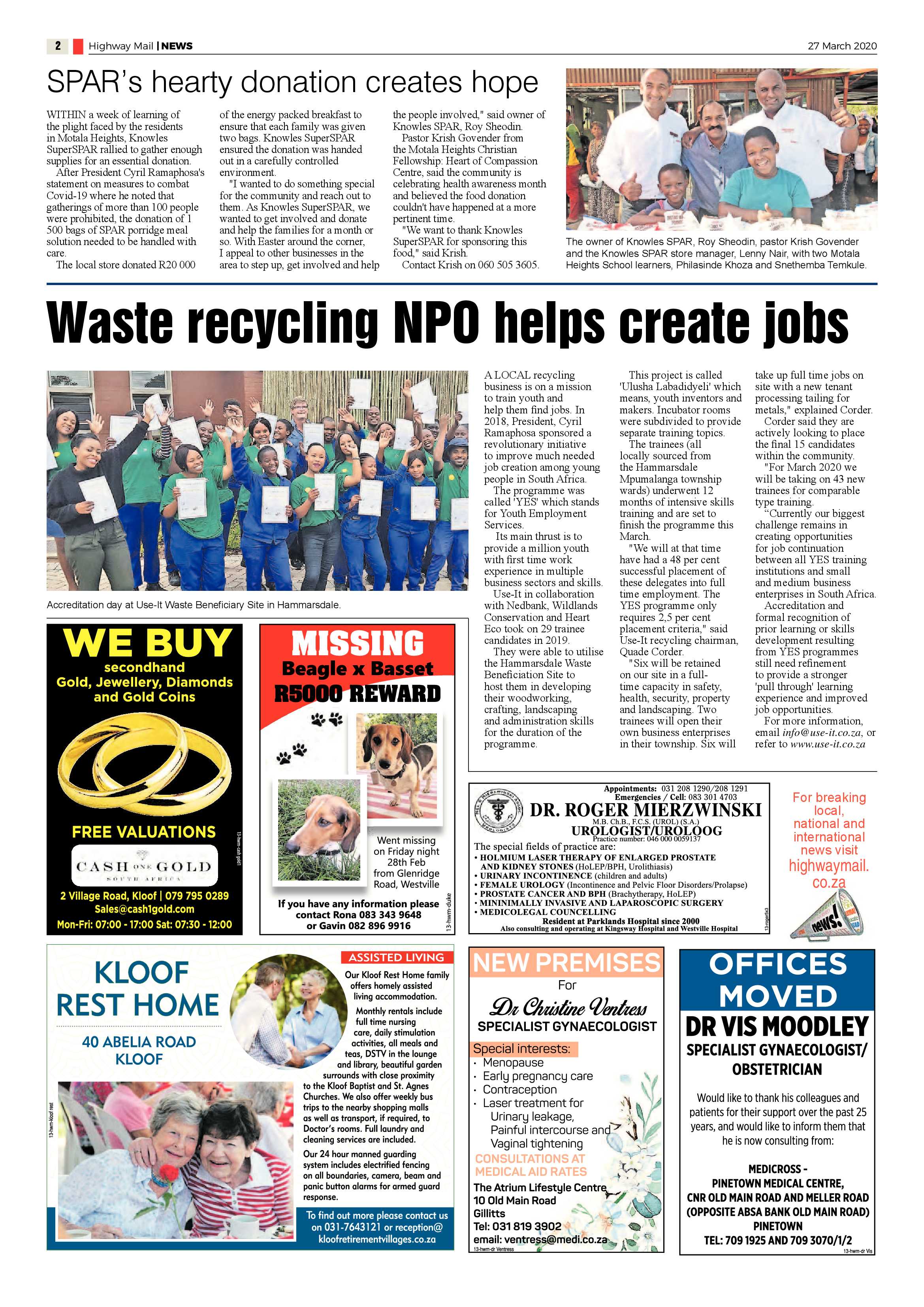 Highway Mail 27 March 2020 page 2