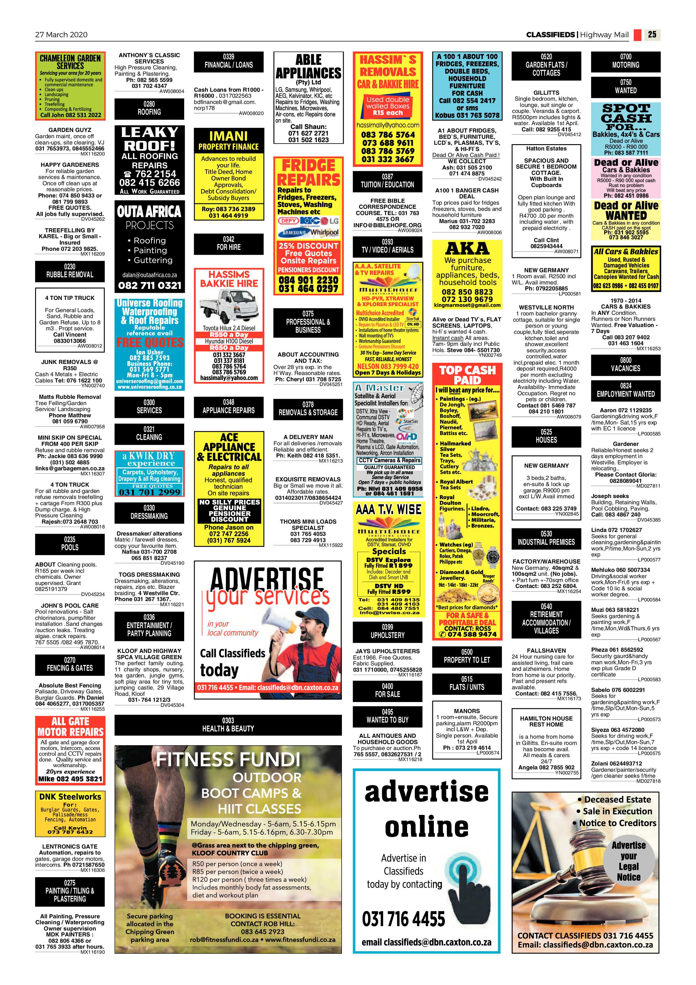 Highway Mail 27 March 2020 page 25