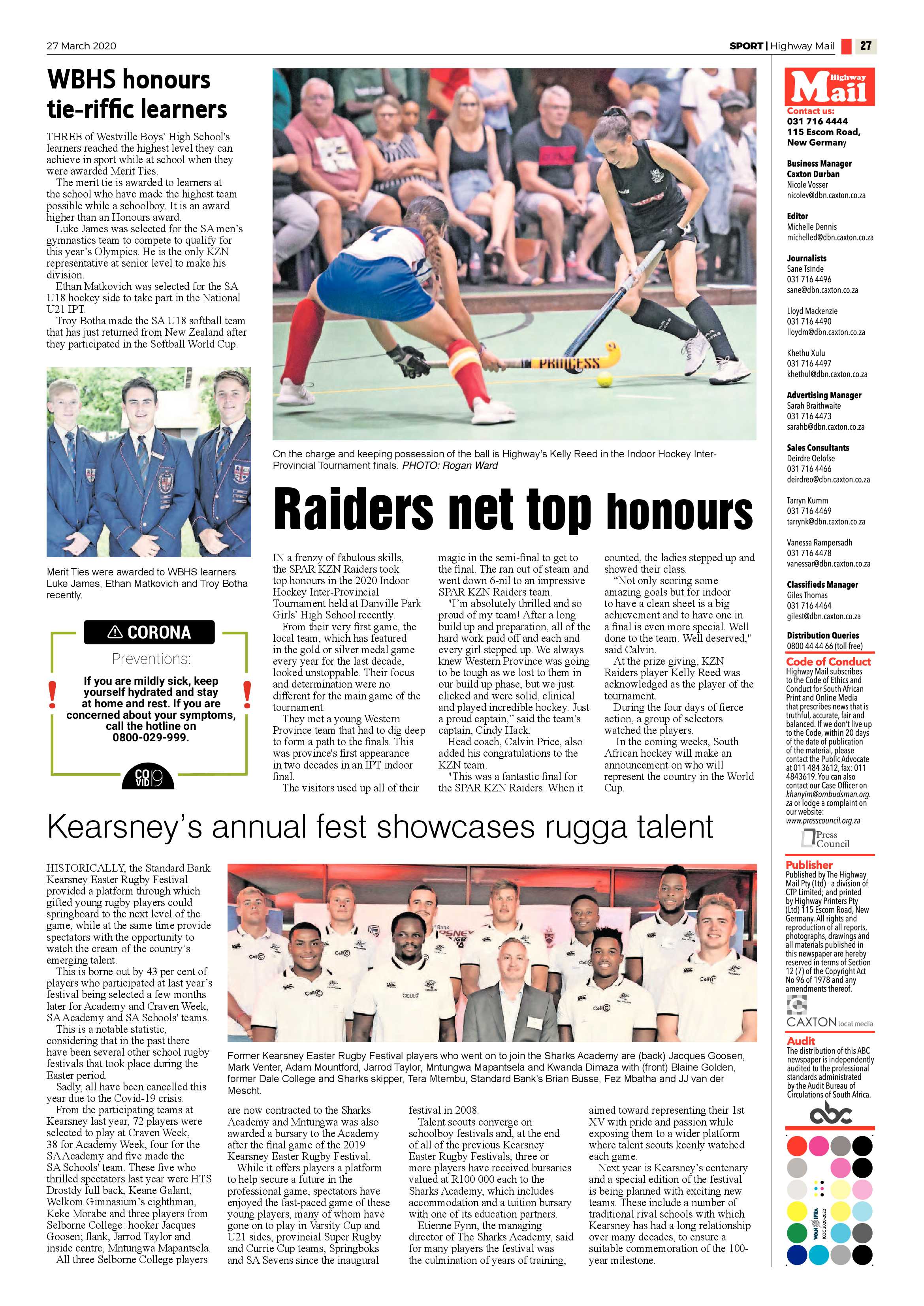 Highway Mail 27 March 2020 page 27