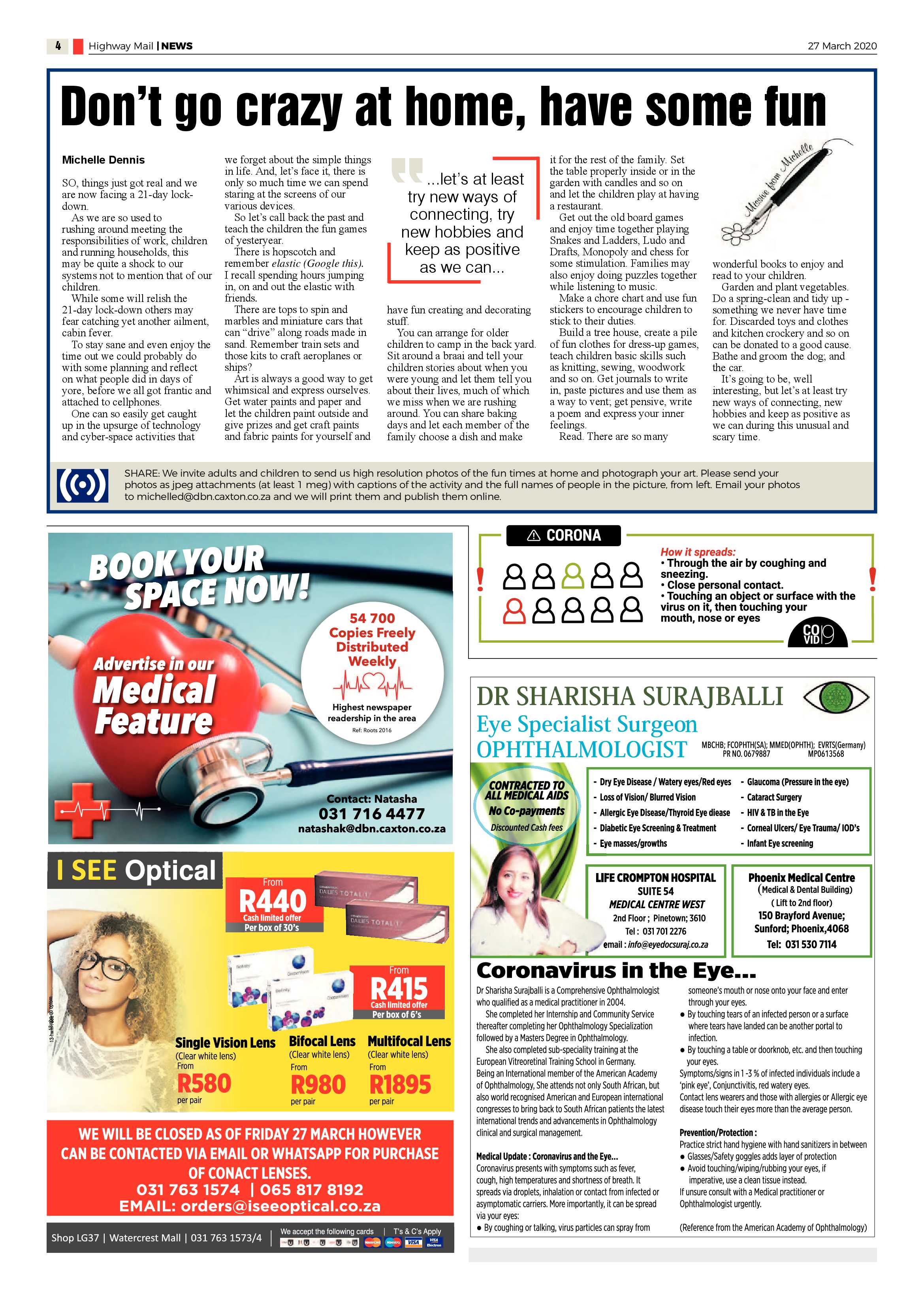 Highway Mail 27 March 2020 page 4