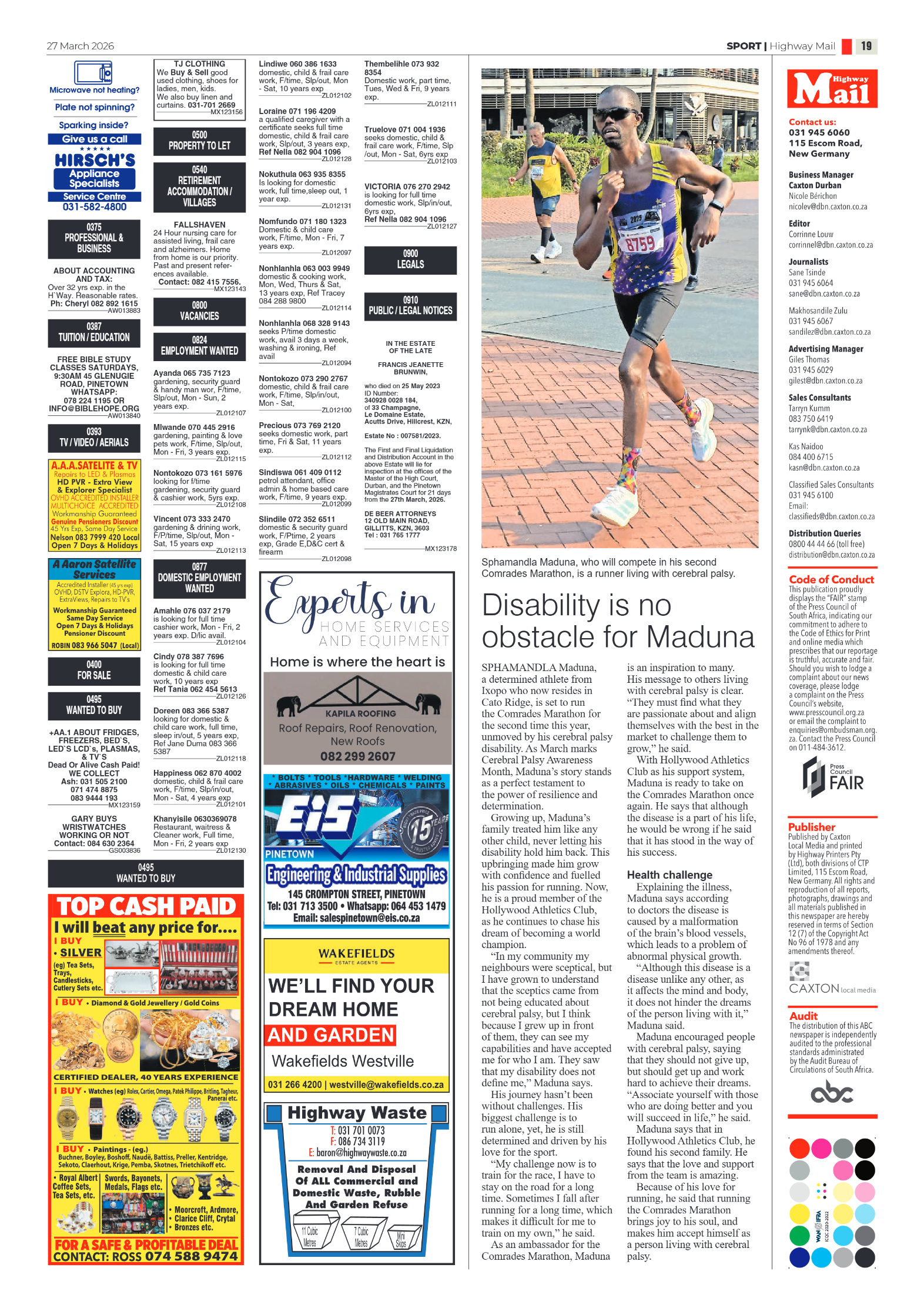 Highway Mail 27 March 2026 page 18