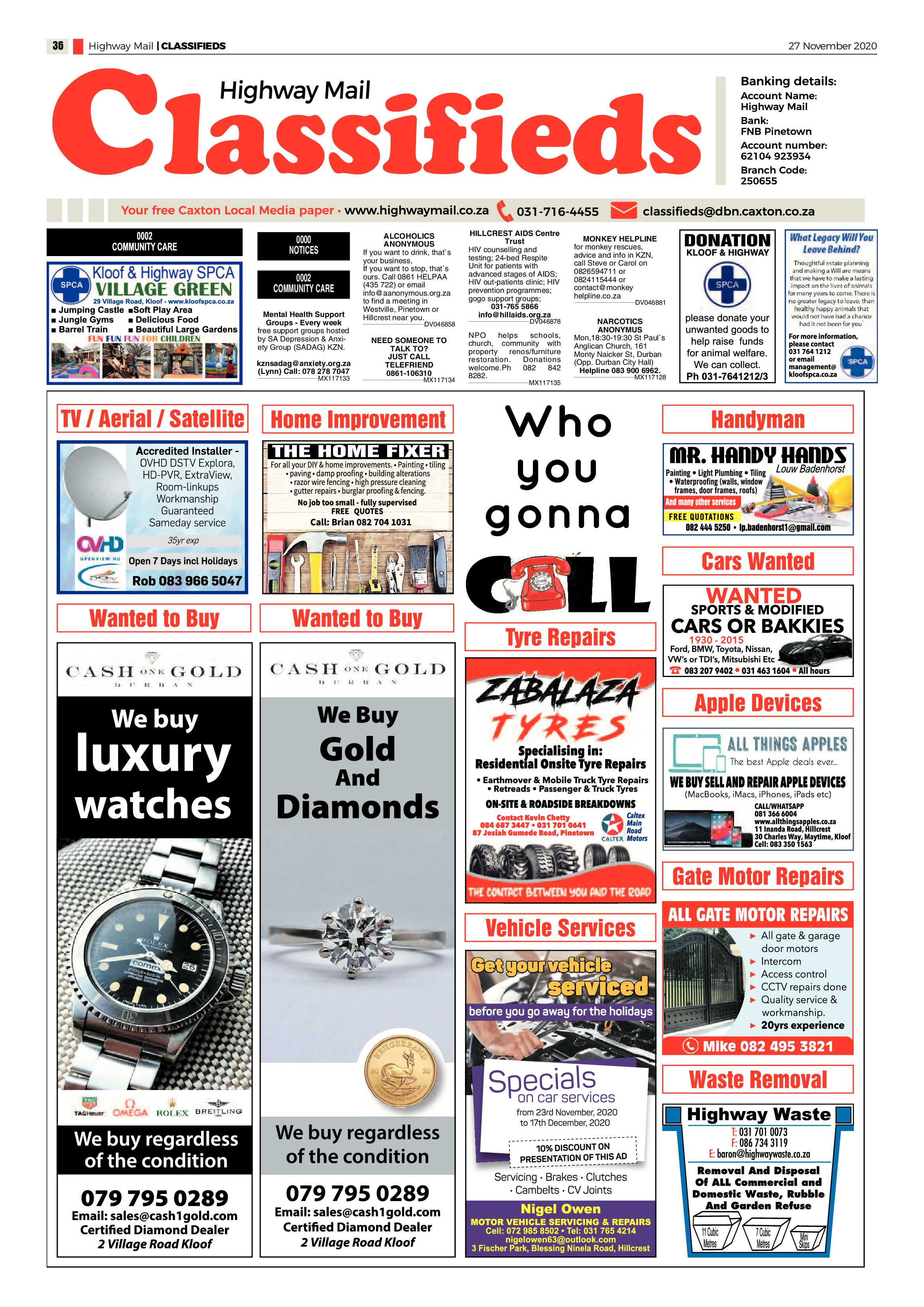 Highway Mail 27 November 2020 page 36