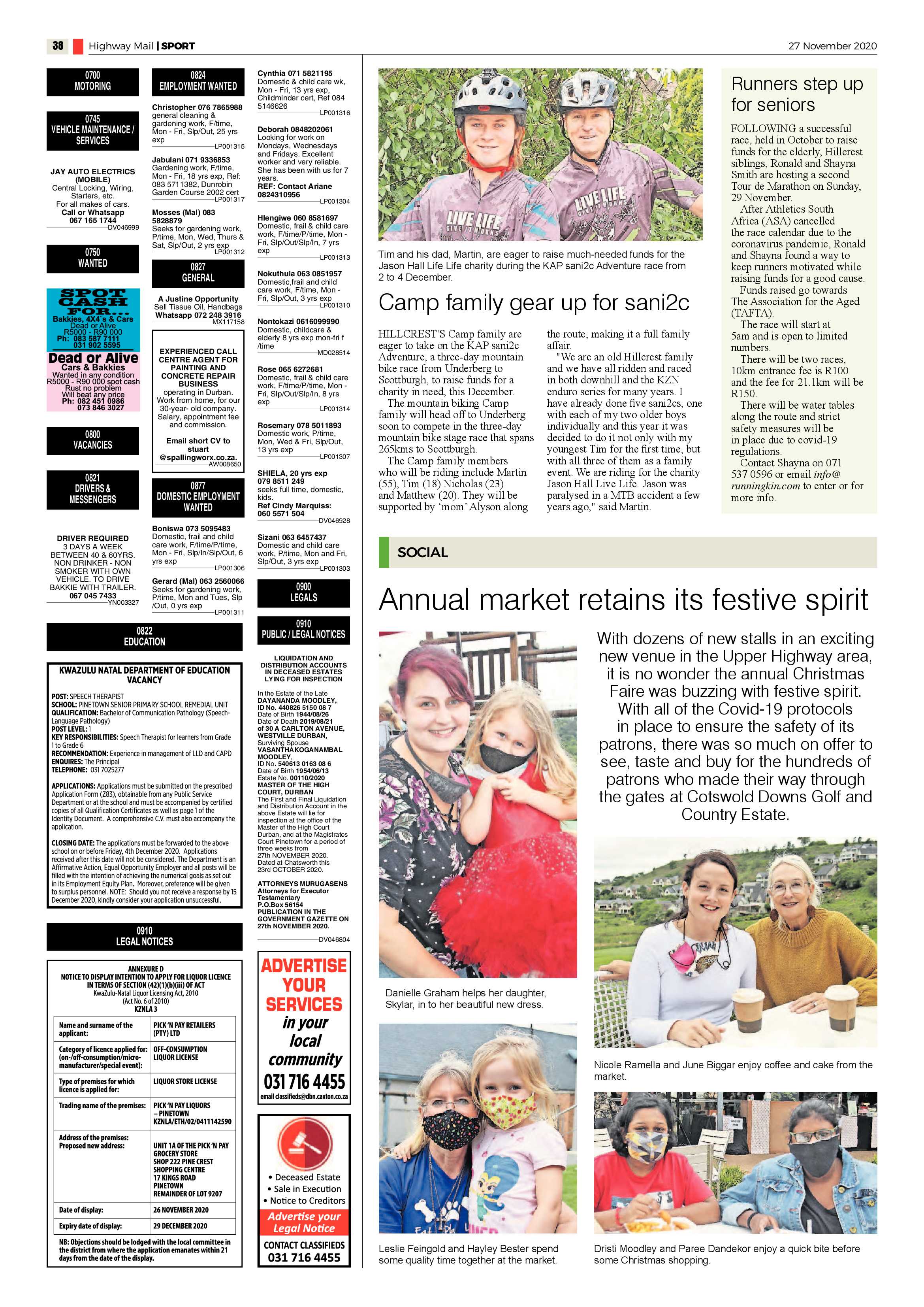 Highway Mail 27 November 2020 page 38