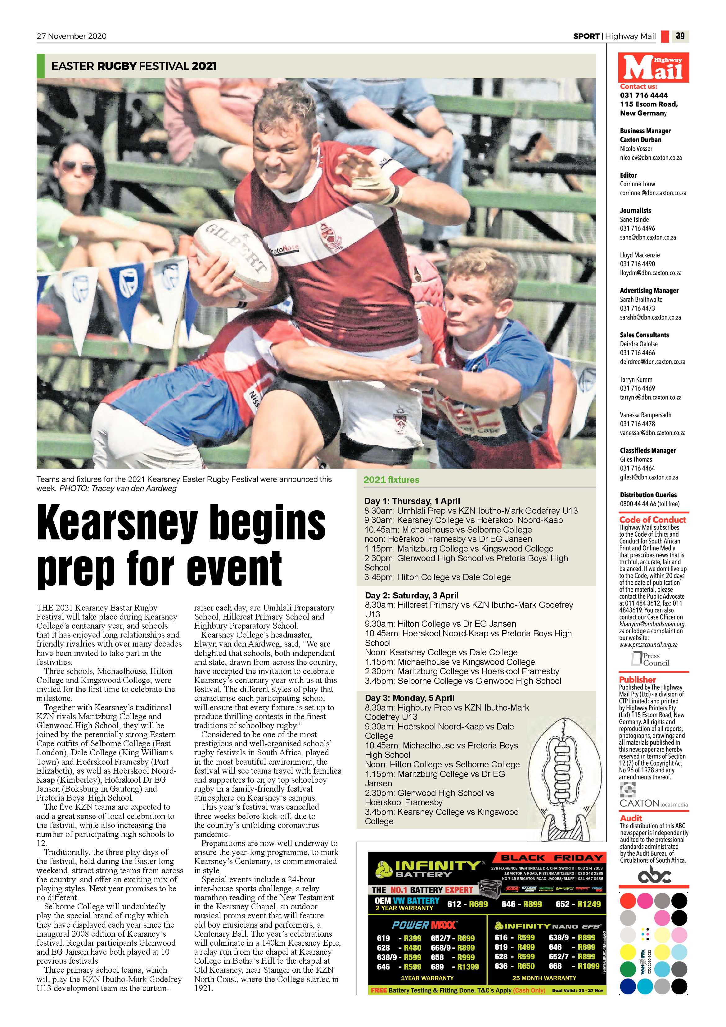 Highway Mail 27 November 2020 page 39