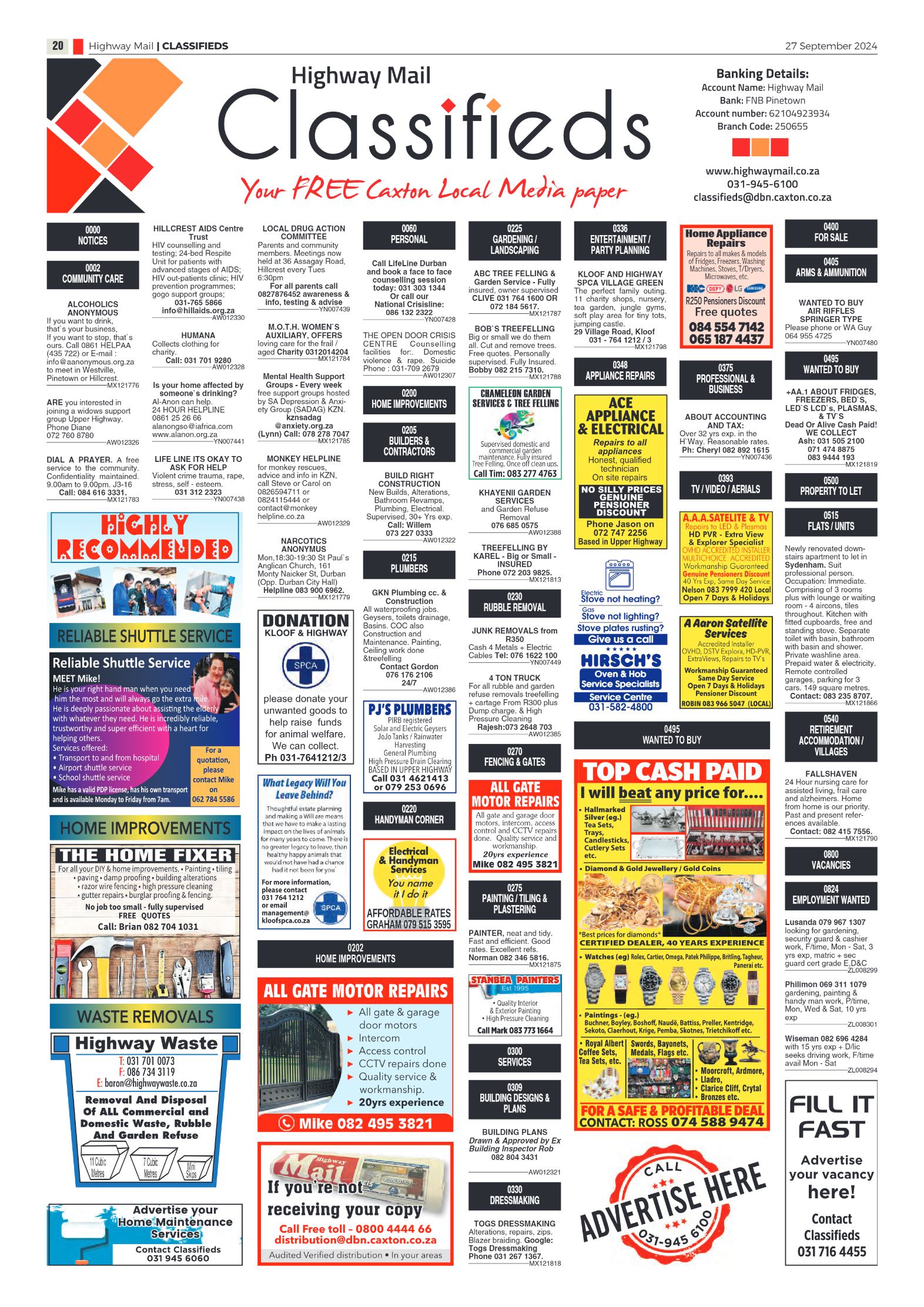 Highway Mail 27 September 2024 page 20