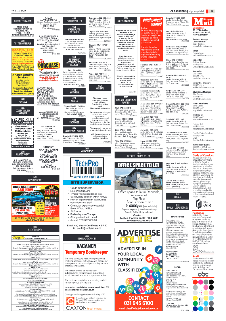 Highway Mail 28 April 2023 page 19