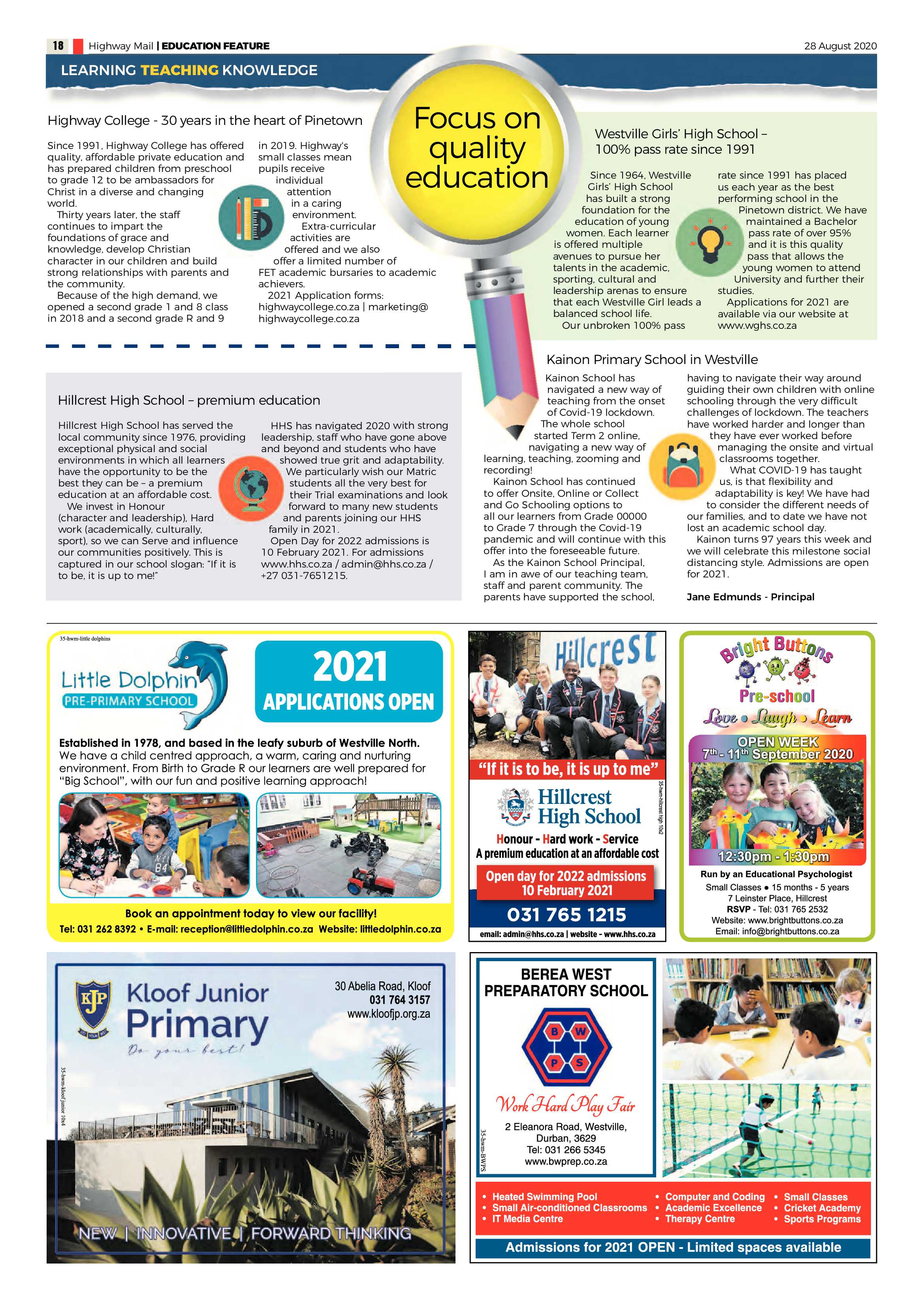 Highway Mail 28 August 2020 page 18