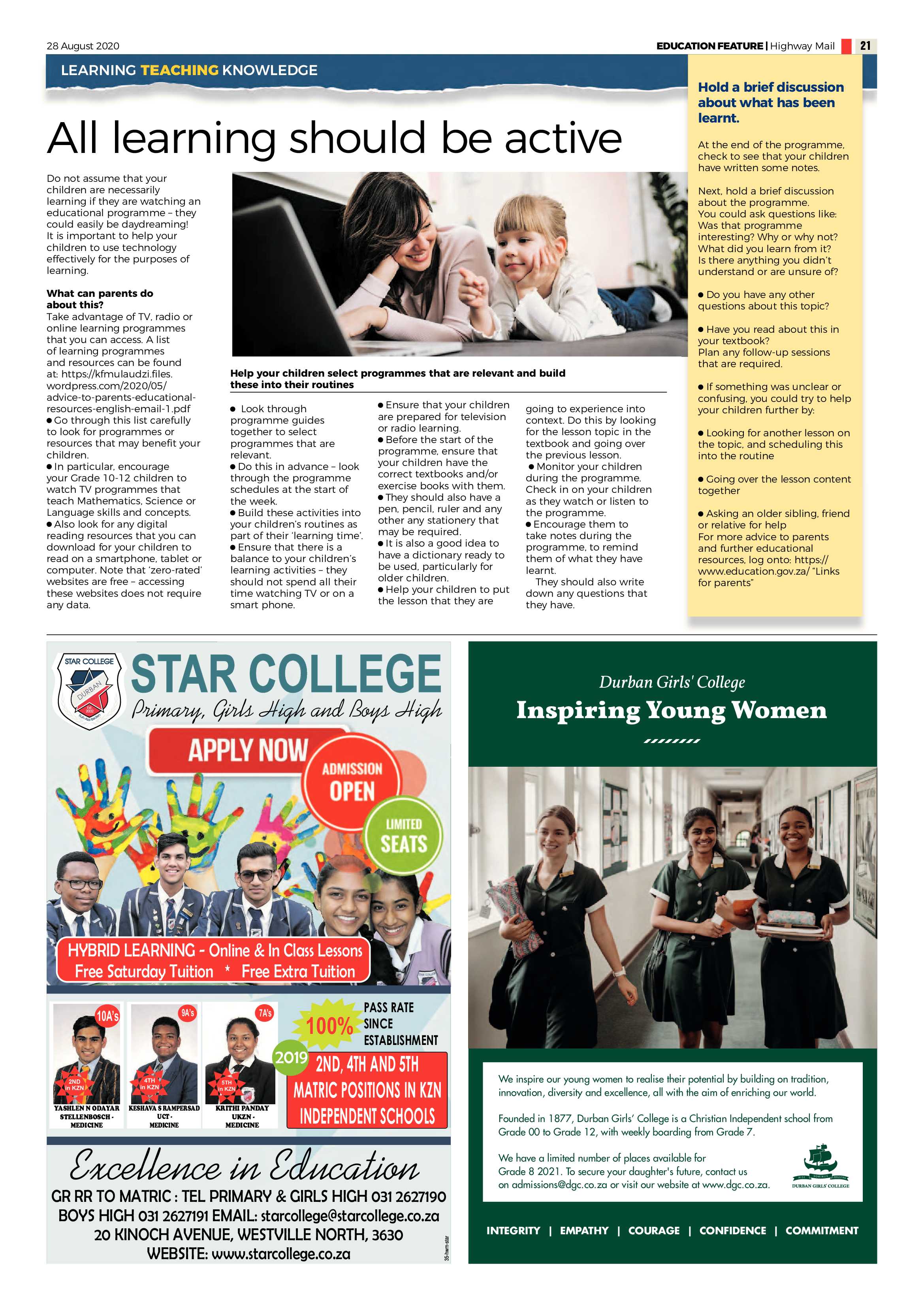 Highway Mail 28 August 2020 page 21