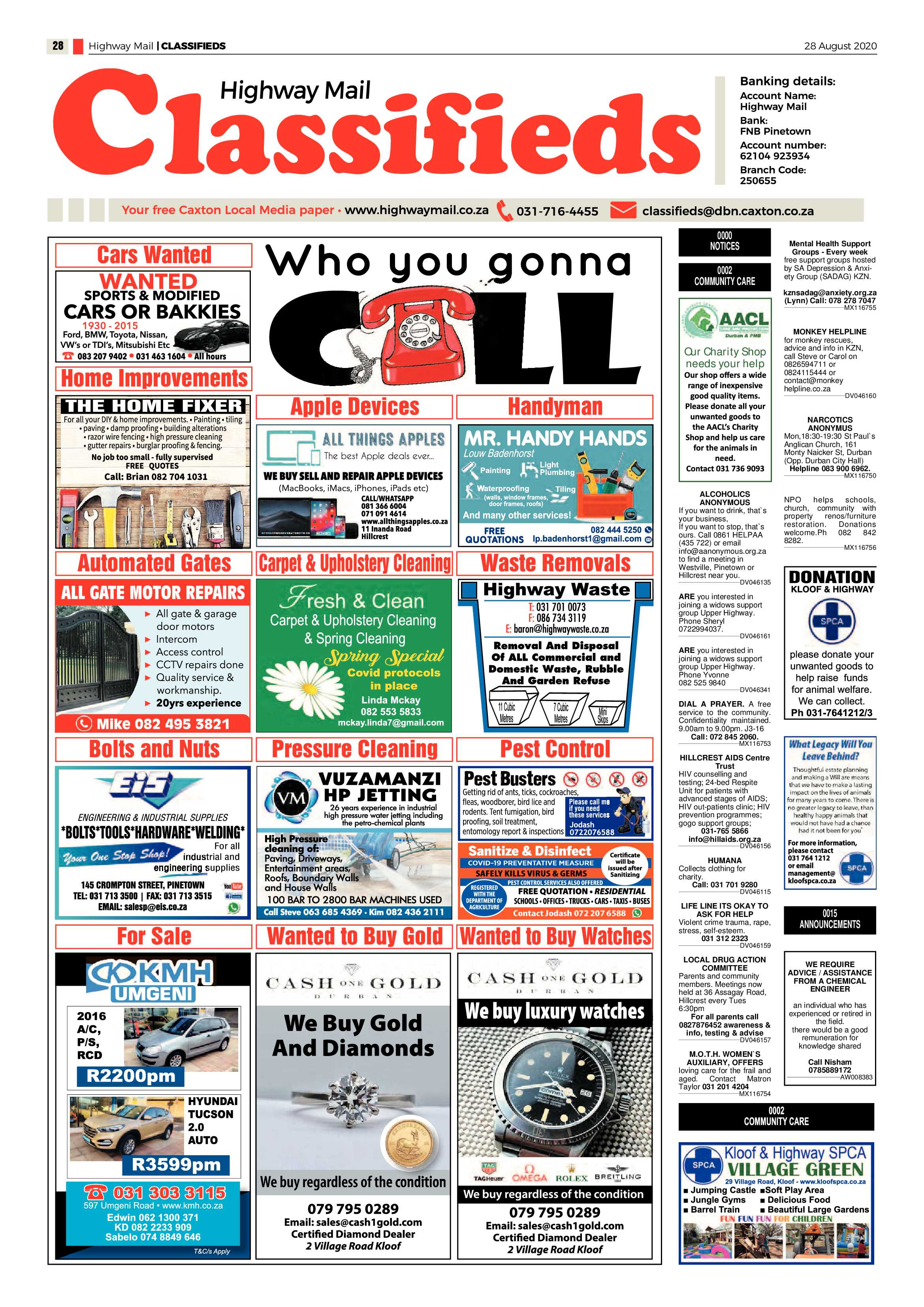 Highway Mail 28 August 2020 page 28