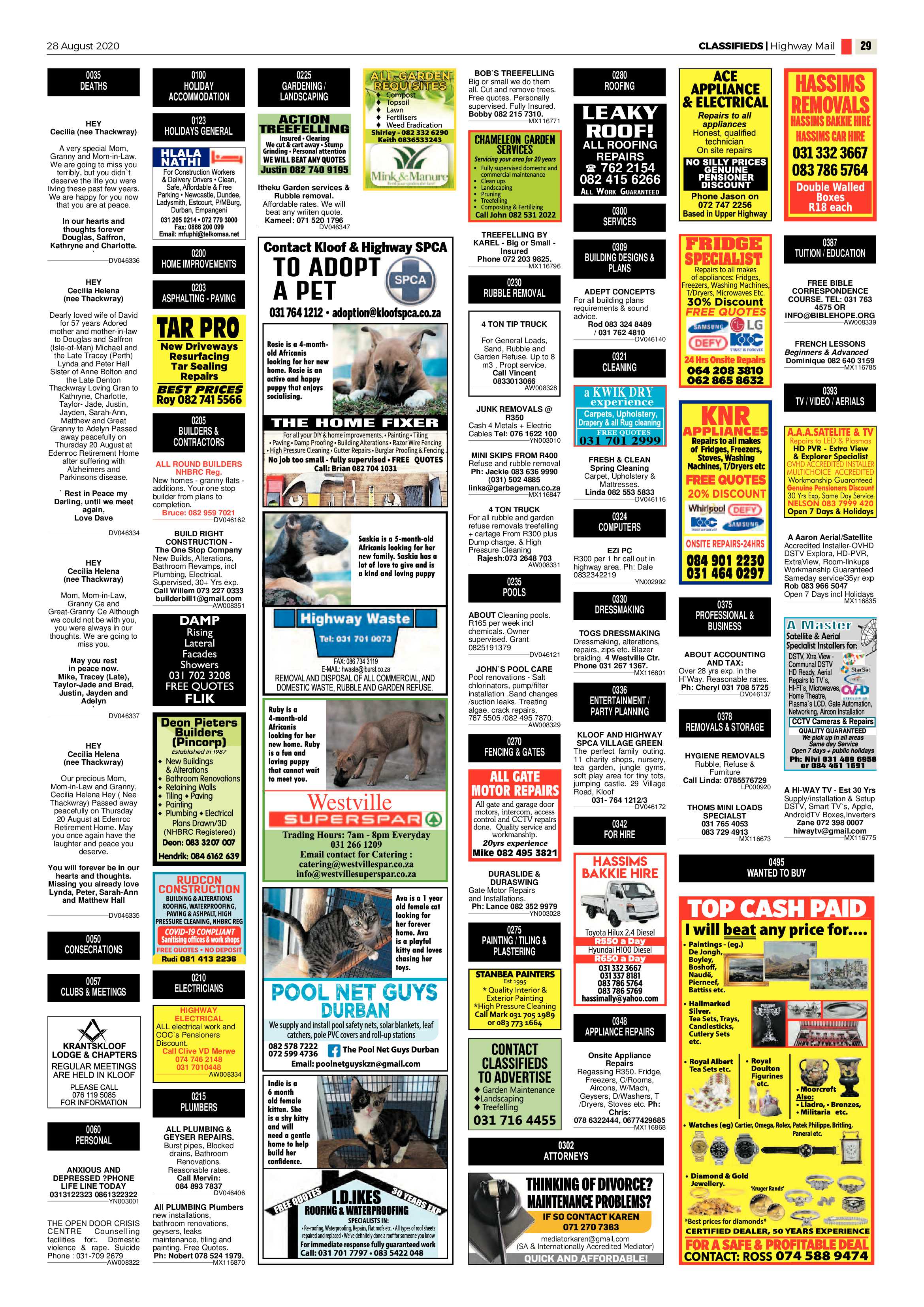 Highway Mail 28 August 2020 page 29