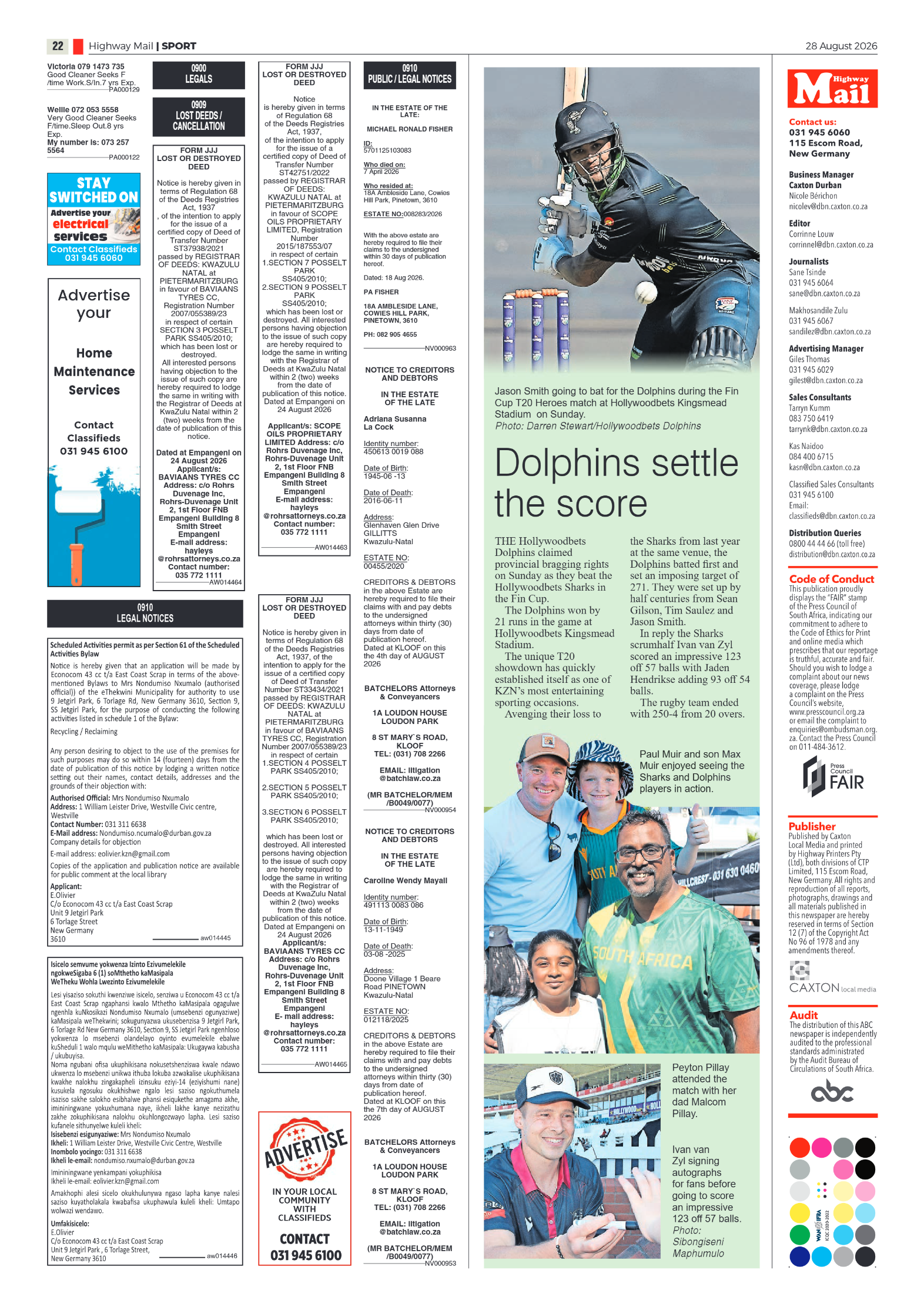 Highway Mail 28 August 2026 page 22