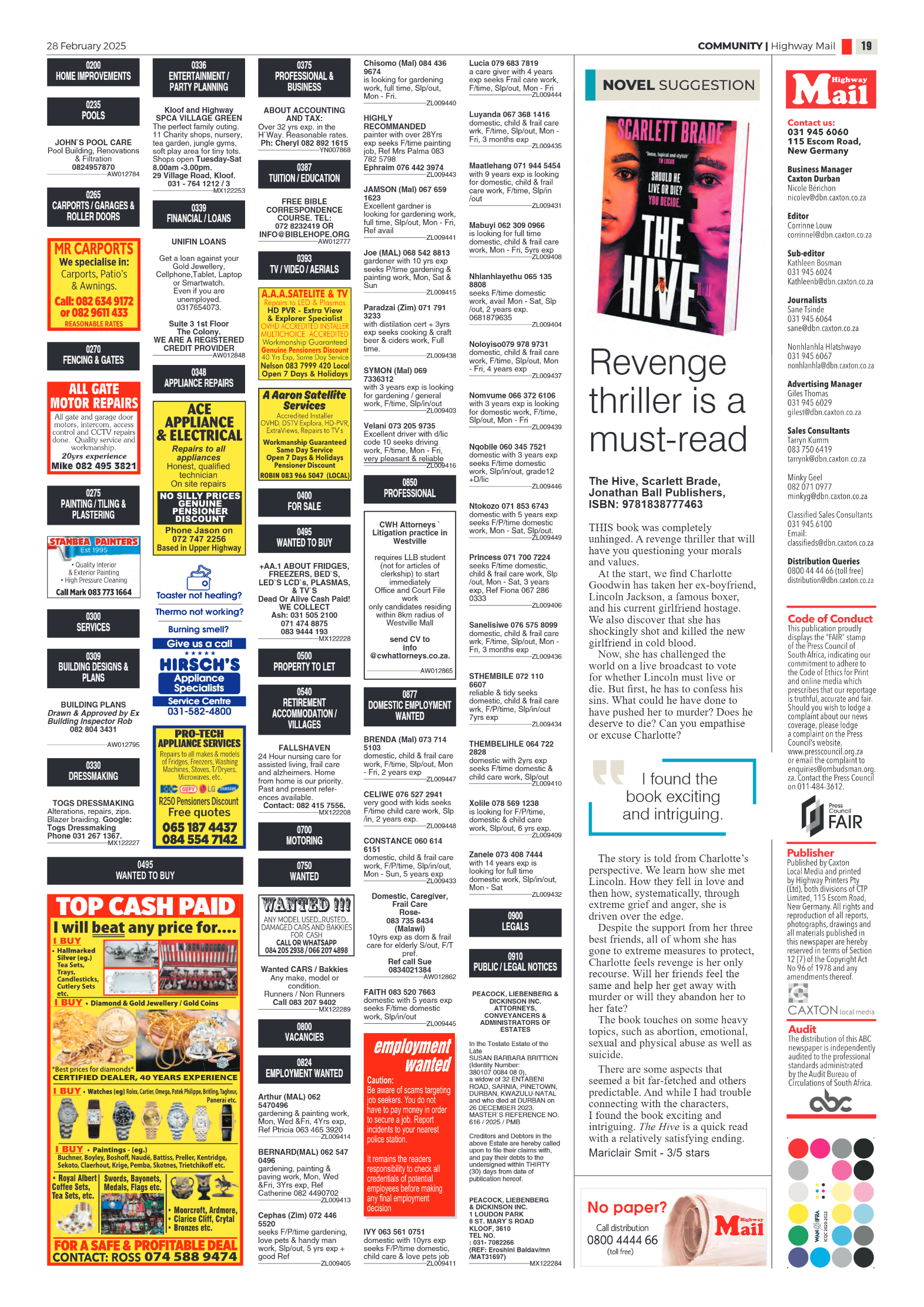 Highway Mail 28 February 2025 page 19