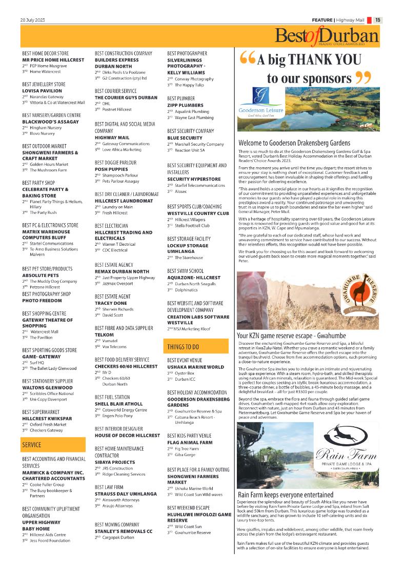 Highway Mail 28 July 2023 page 15