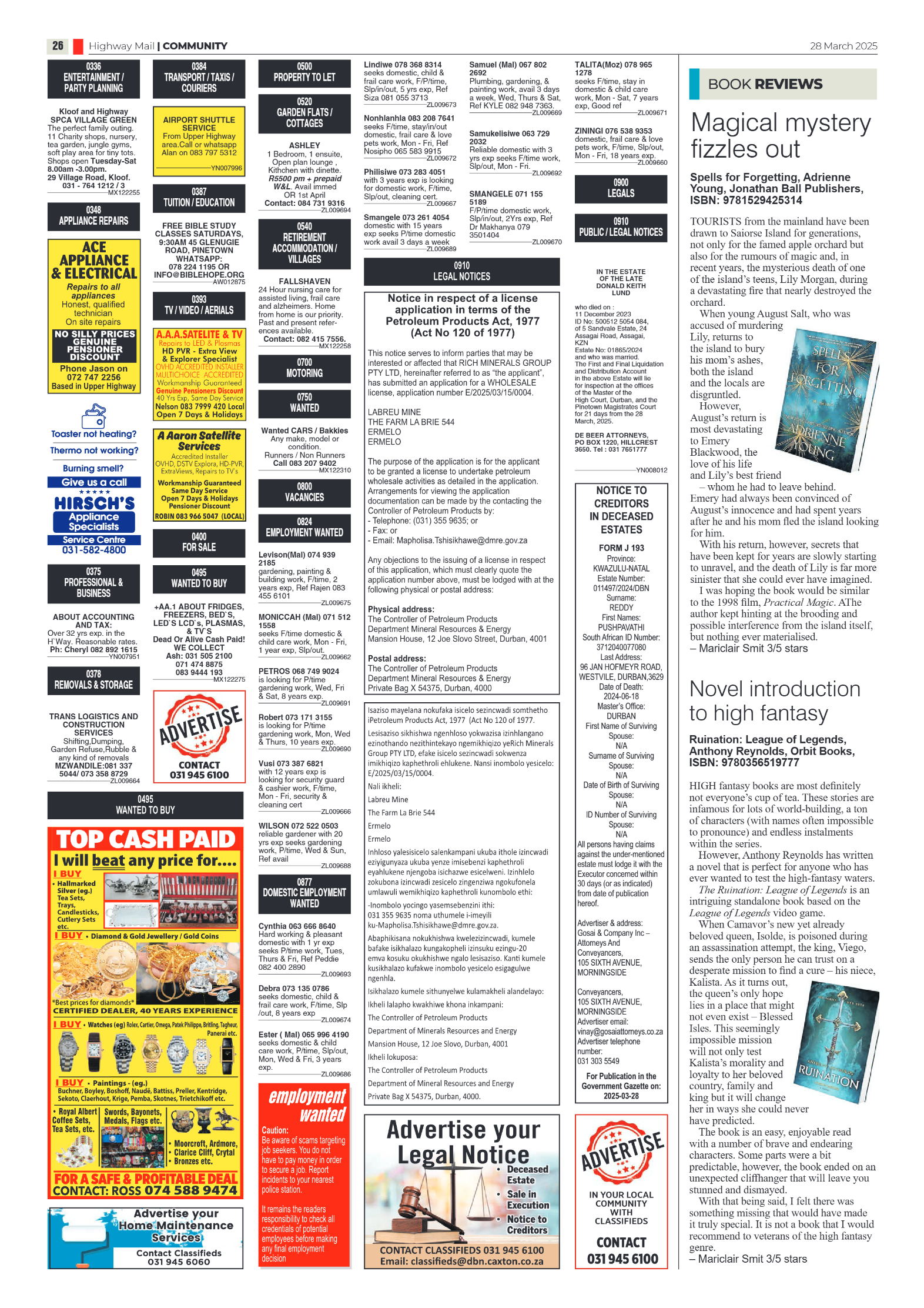 Highway Mail 28 March 2025 page 26