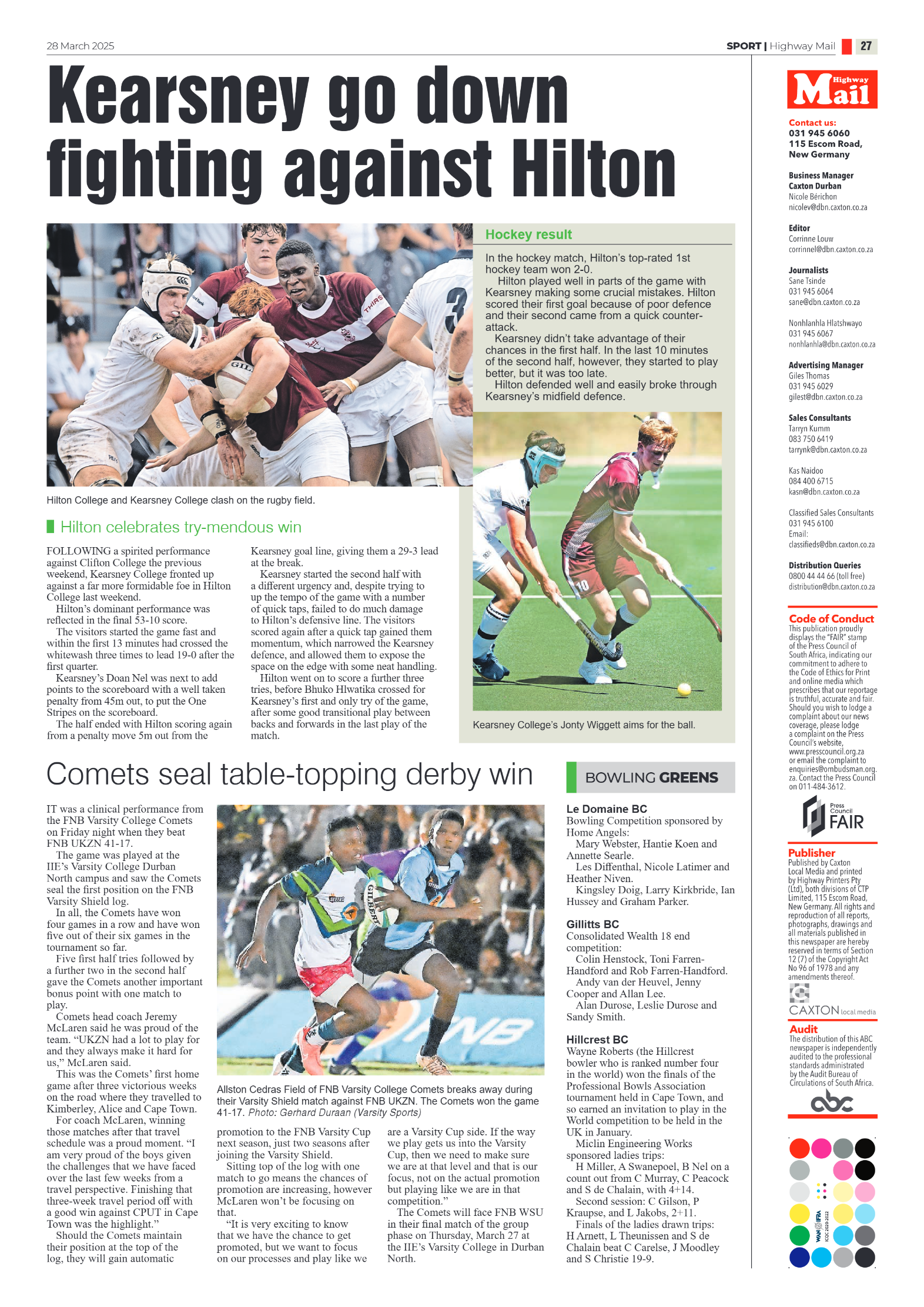 Highway Mail 28 March 2025 page 27