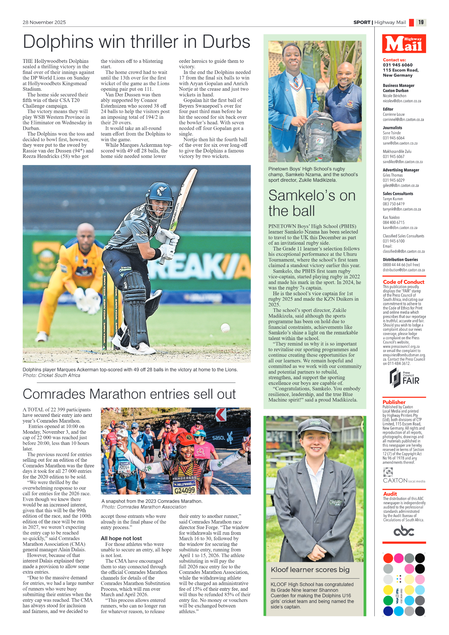 Highway Mail 28 November 2025 page 21