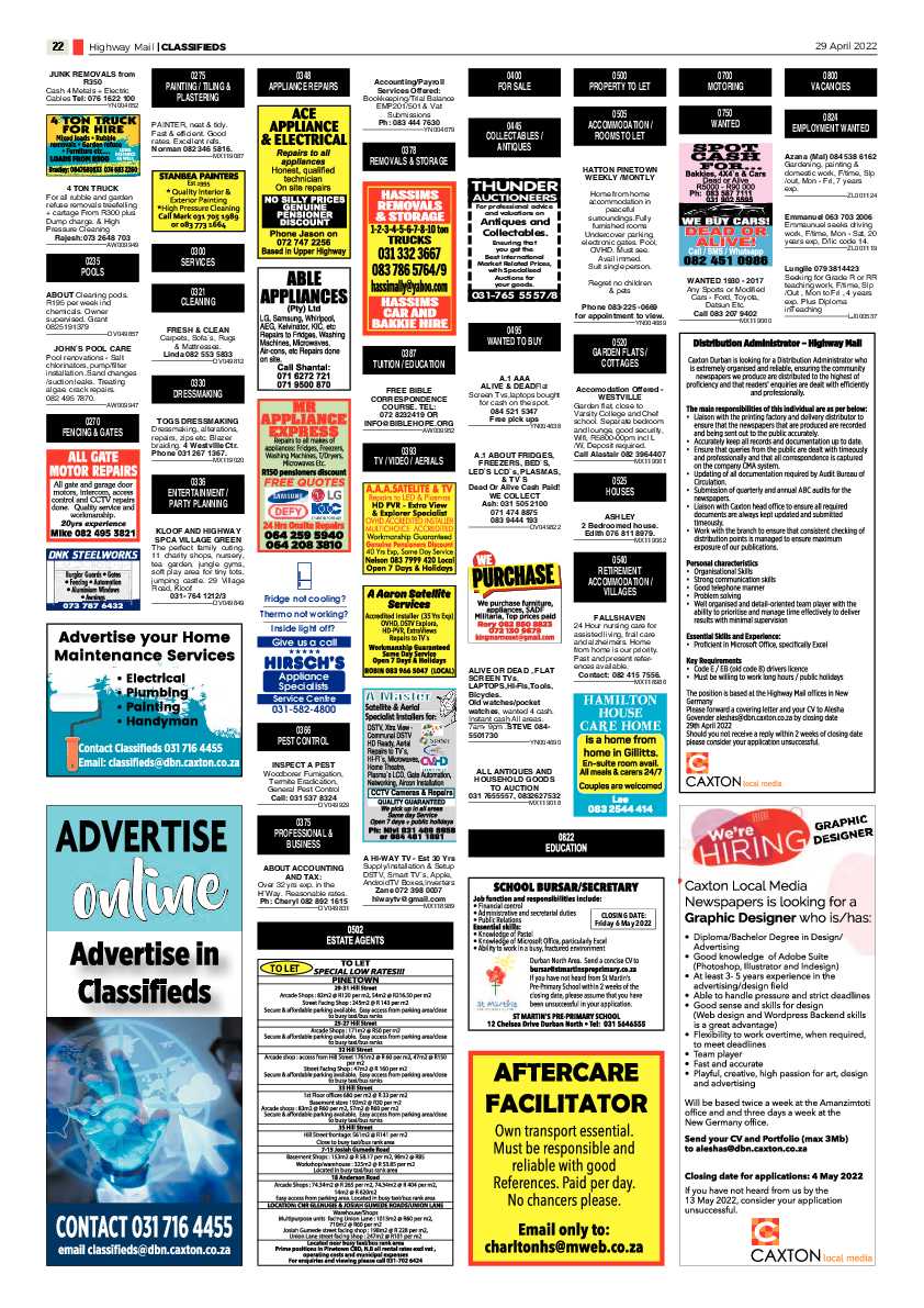 Highway Mail 29 April 2022 page 22