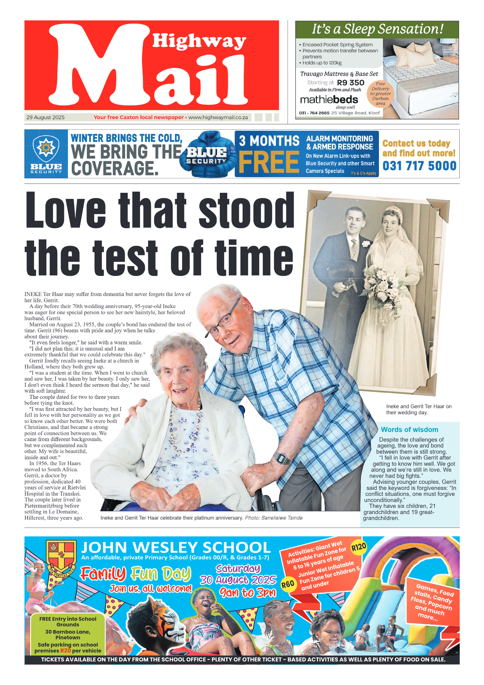 Highway Mail 29 August 2025 page 1
