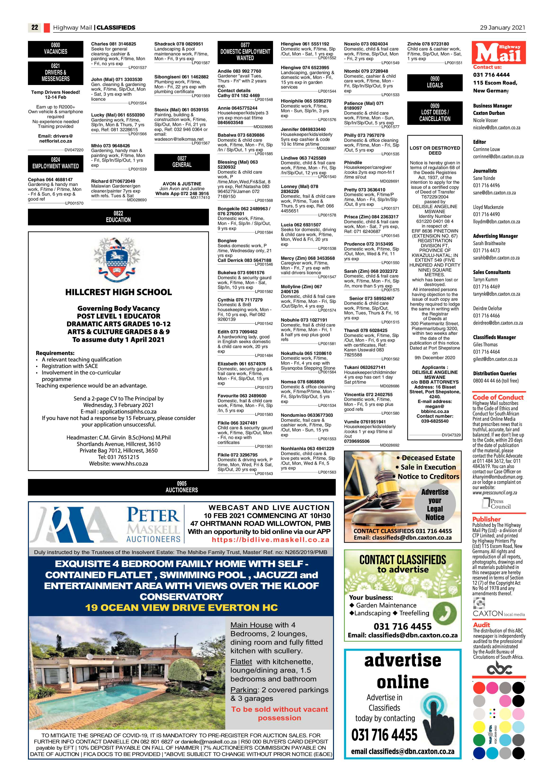 Highway Mail 29 January 2021 page 22