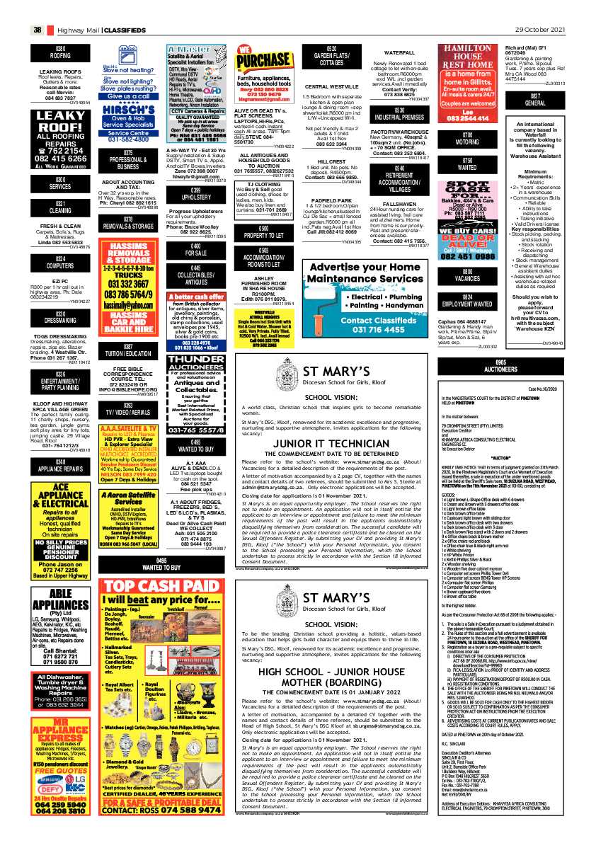Highway Mail 29 October 2021 page 38