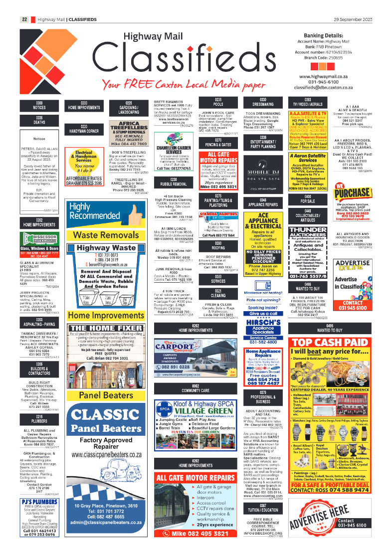 Highway Mail 29 September 2023 page 20