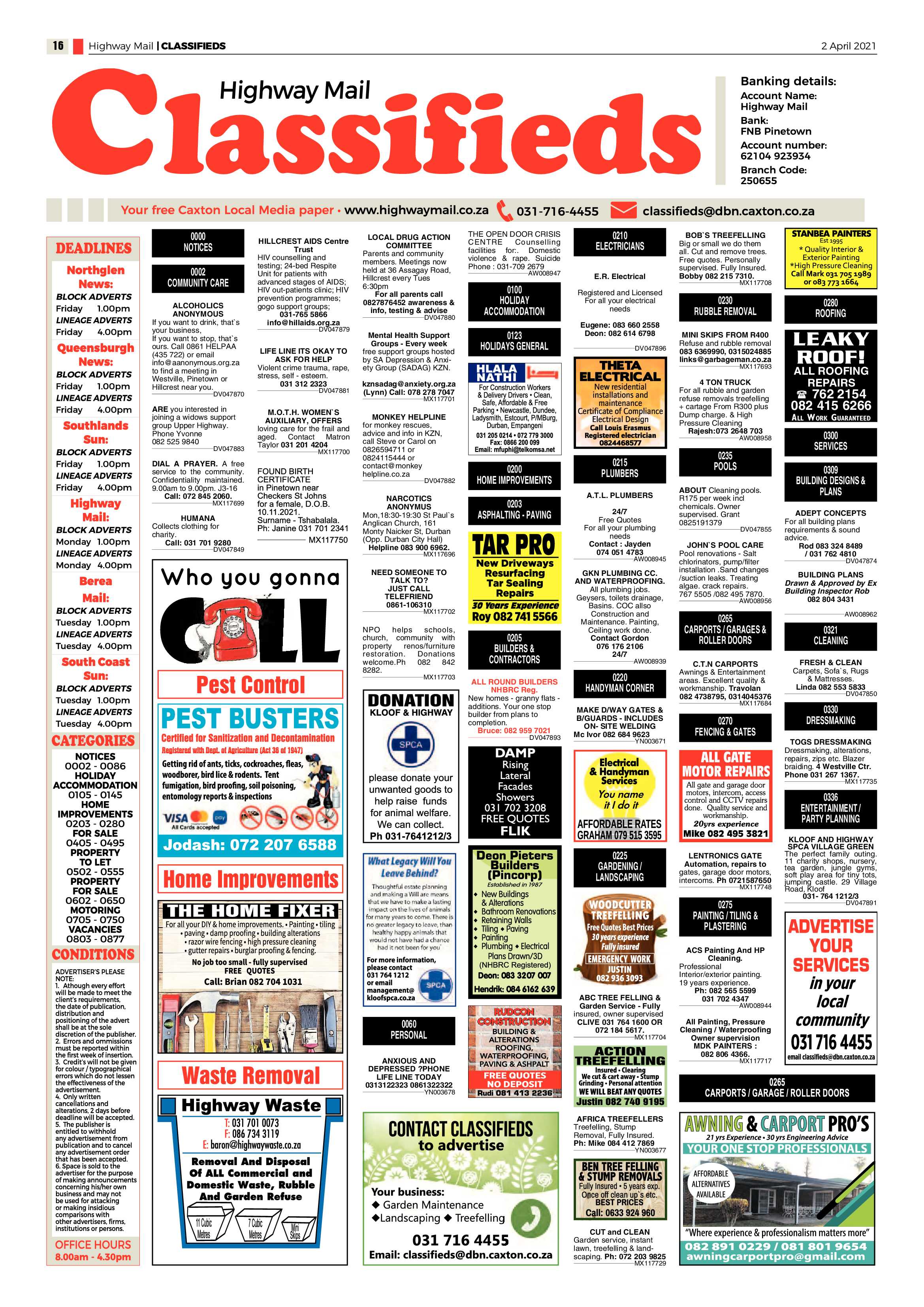 Highway Mail 2 April 2021 page 16