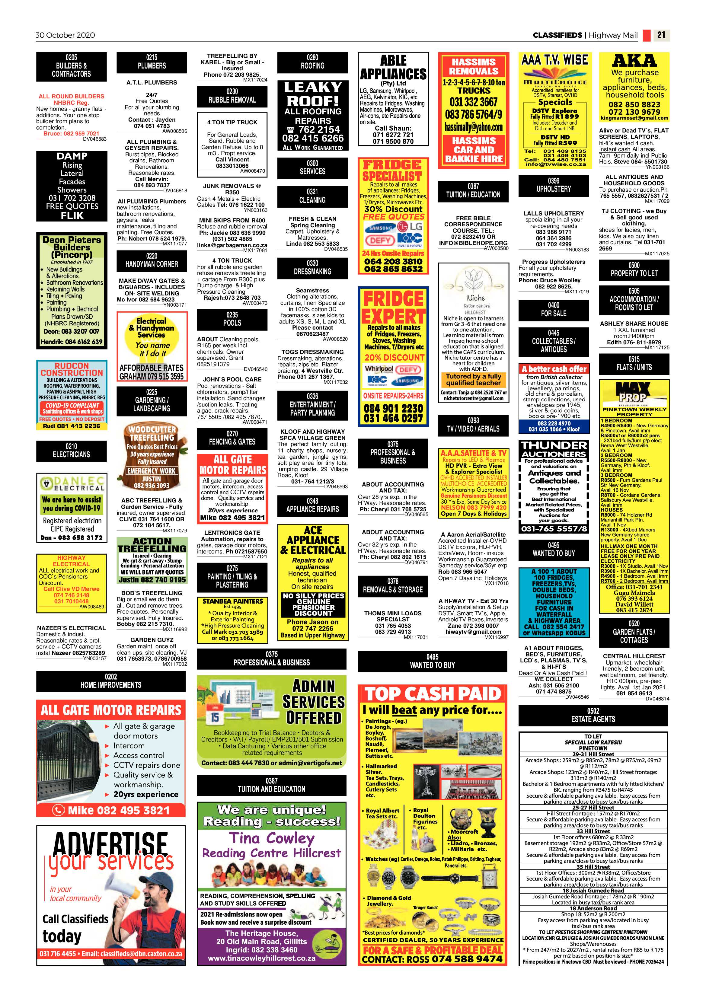 Highway Mail 30 October 2020 page 21