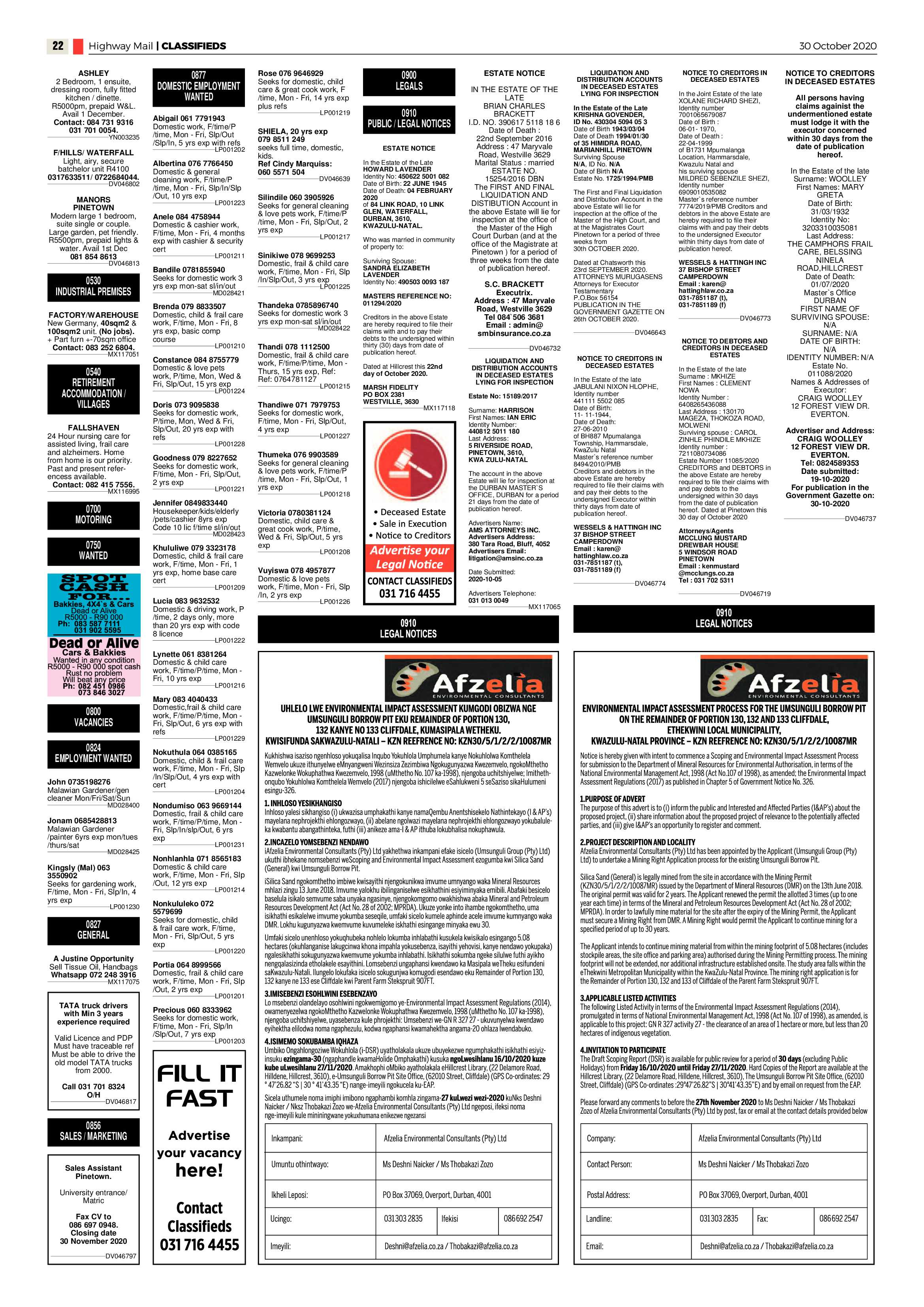 Highway Mail 30 October 2020 page 22