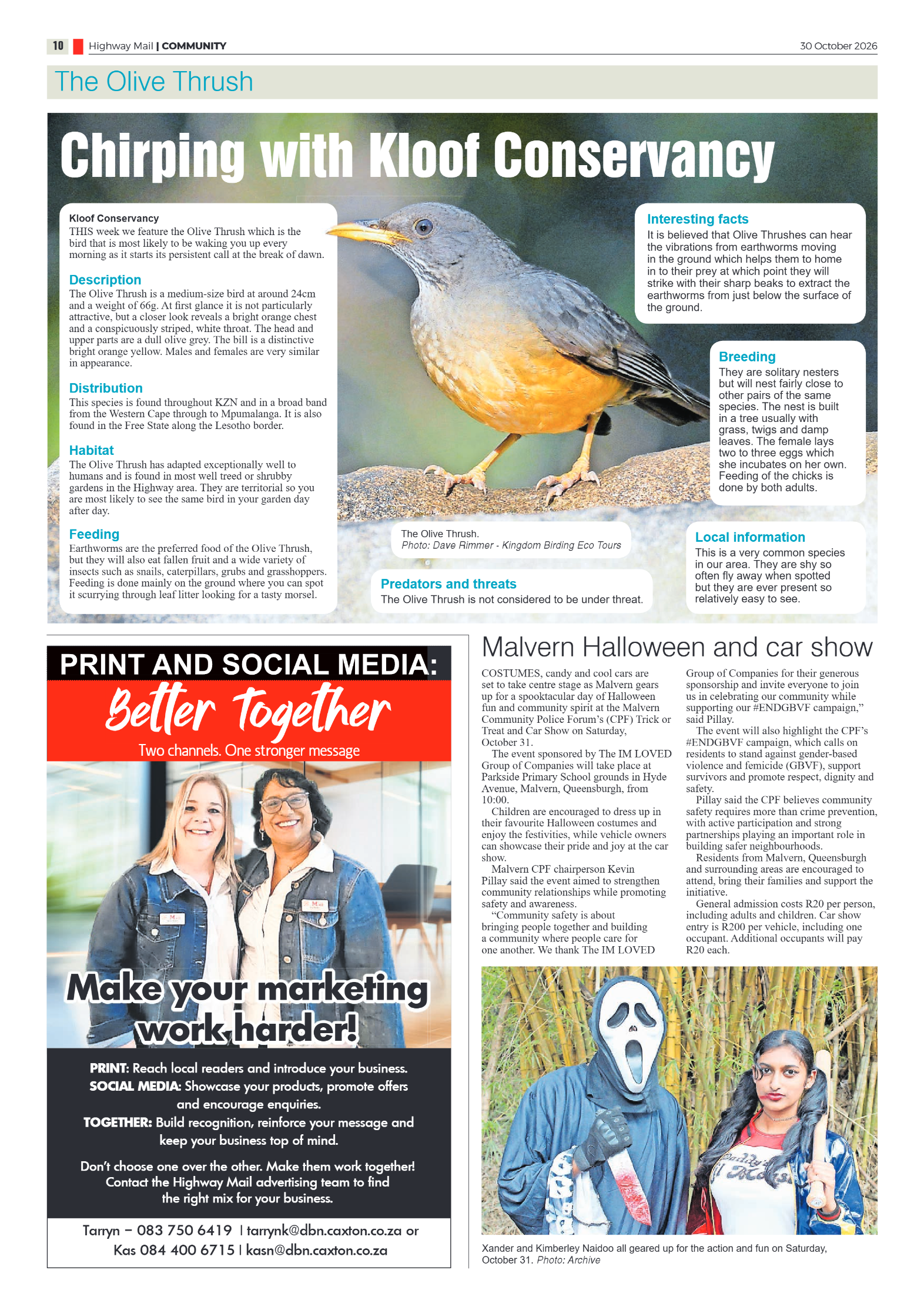 Highway Mail 30 October 2026 page 10