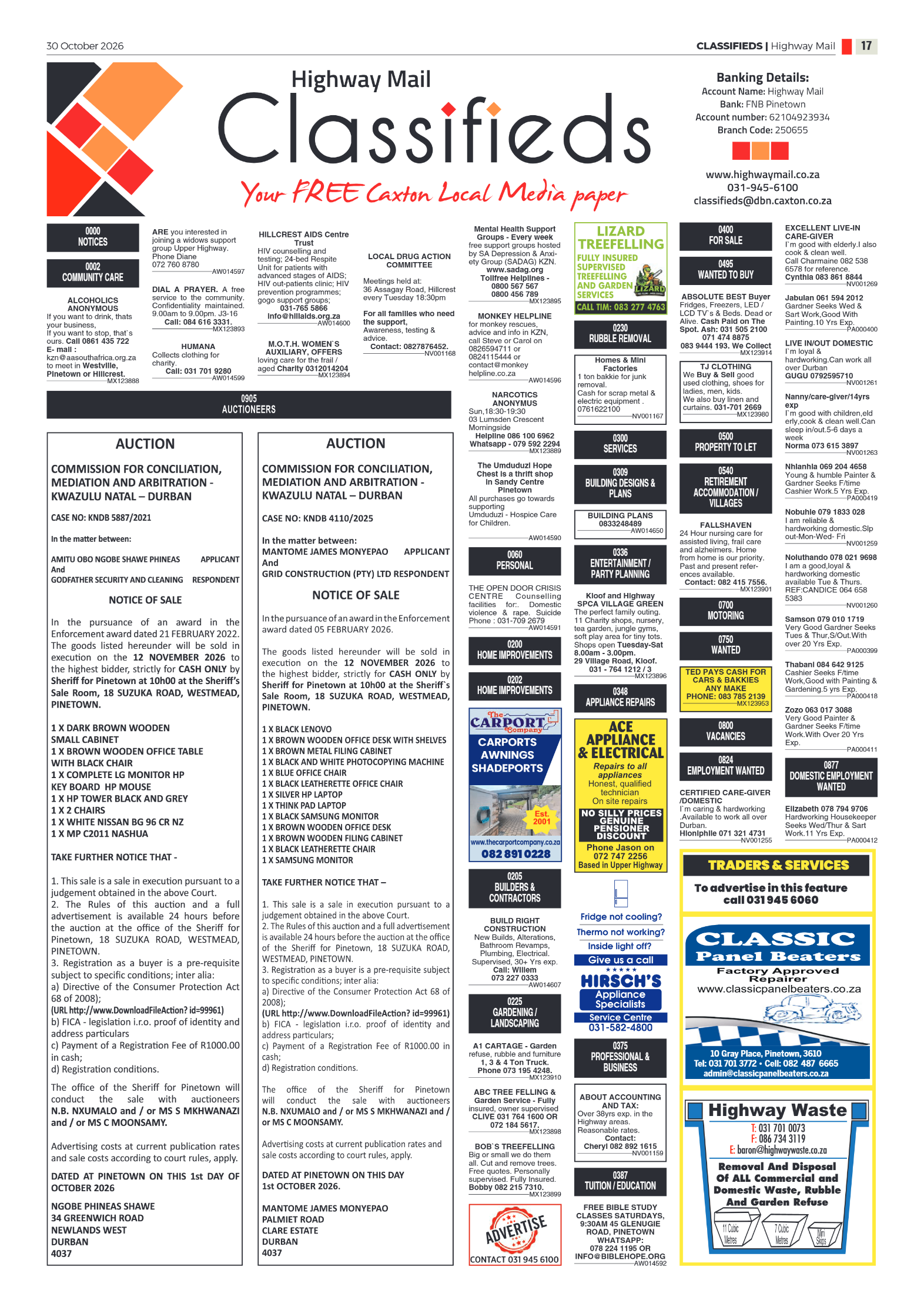 Highway Mail 30 October 2026 page 17