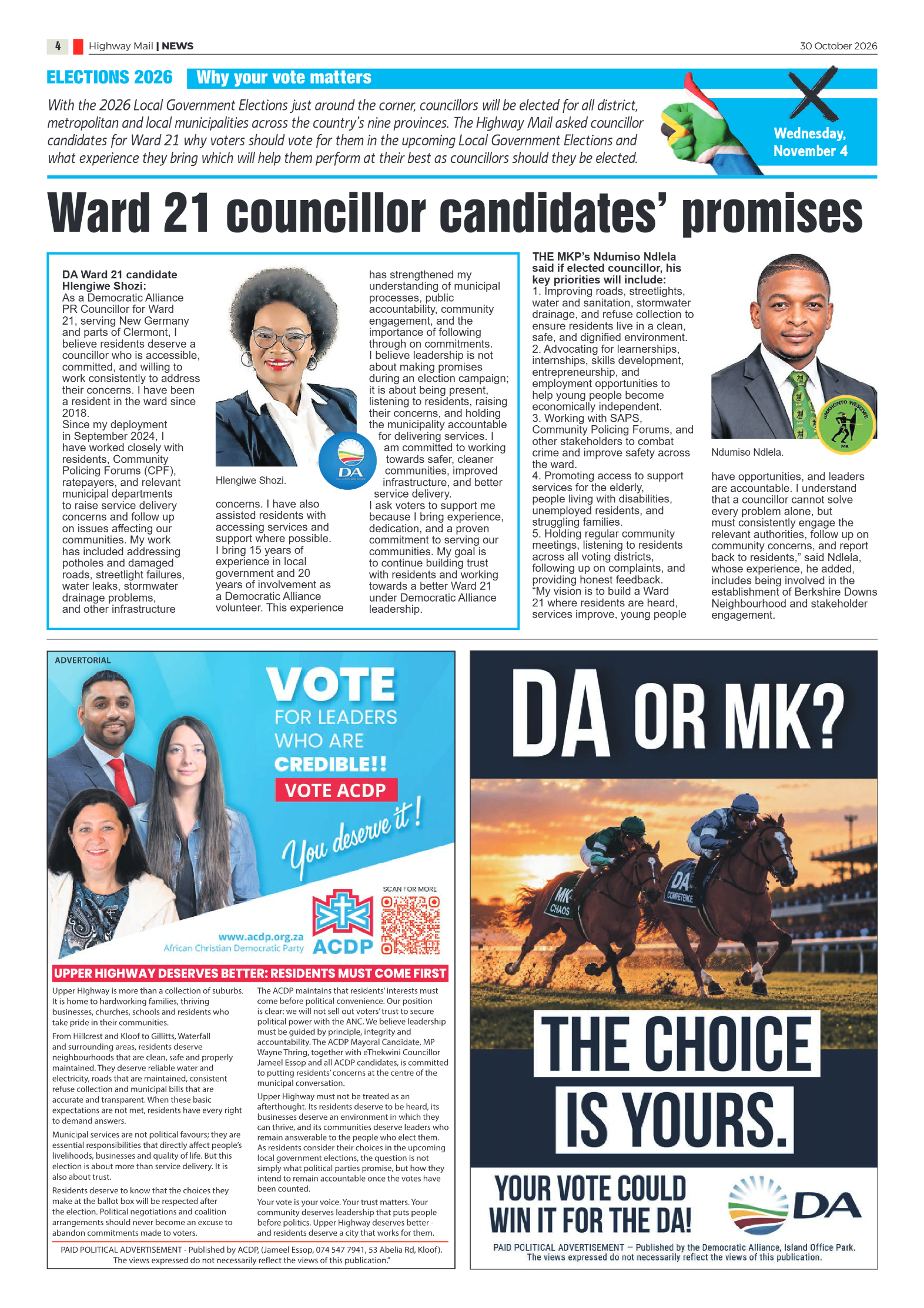 Highway Mail 30 October 2026 page 4