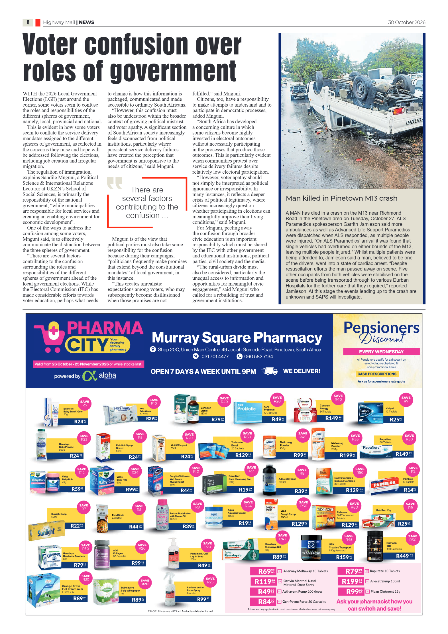 Highway Mail 30 October 2026 page 6