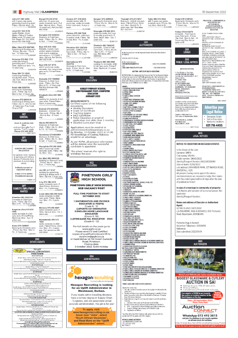 Highway Mail 30 September 2022 page 22