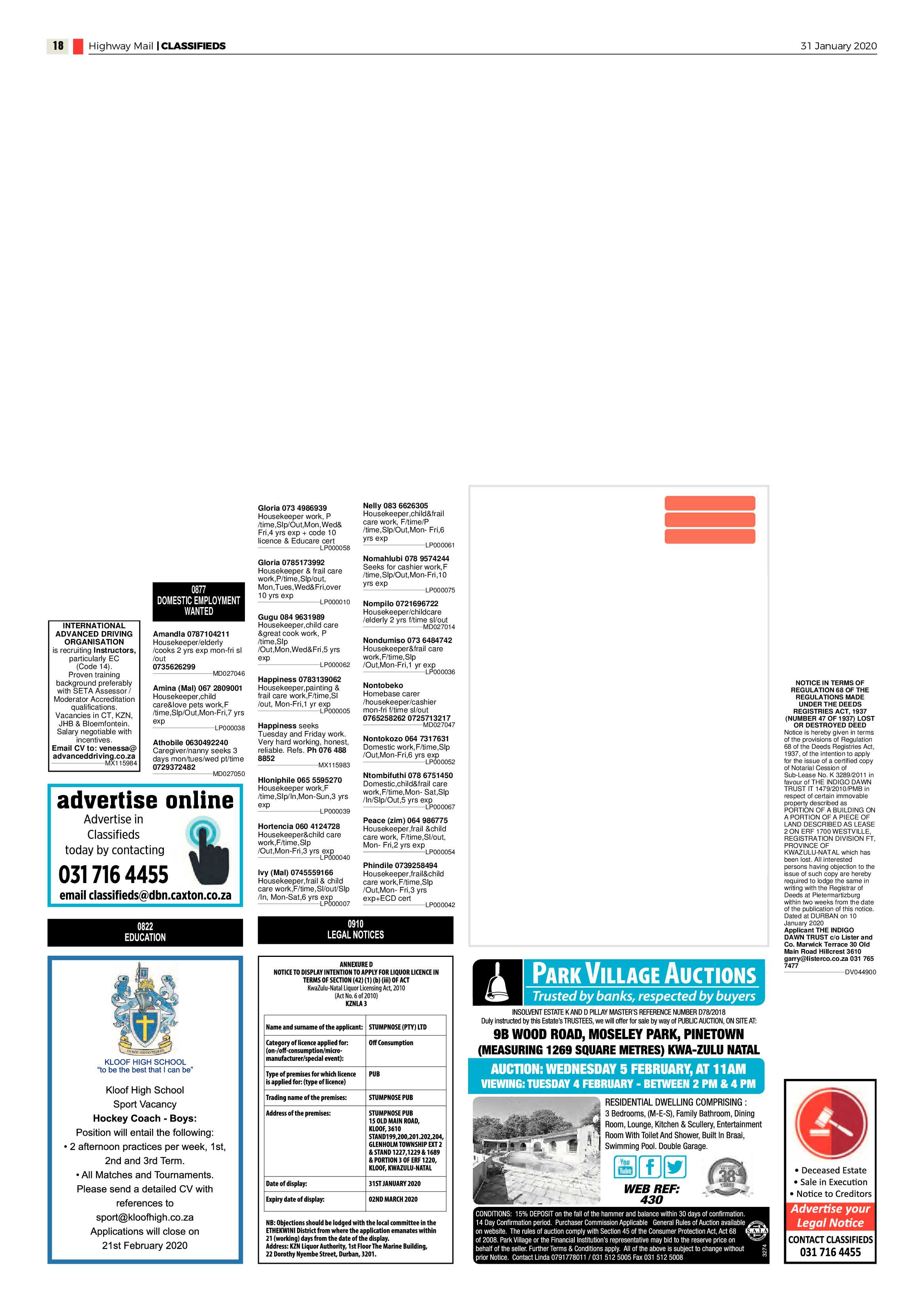 Highway Mail 31 January 2020 page 18