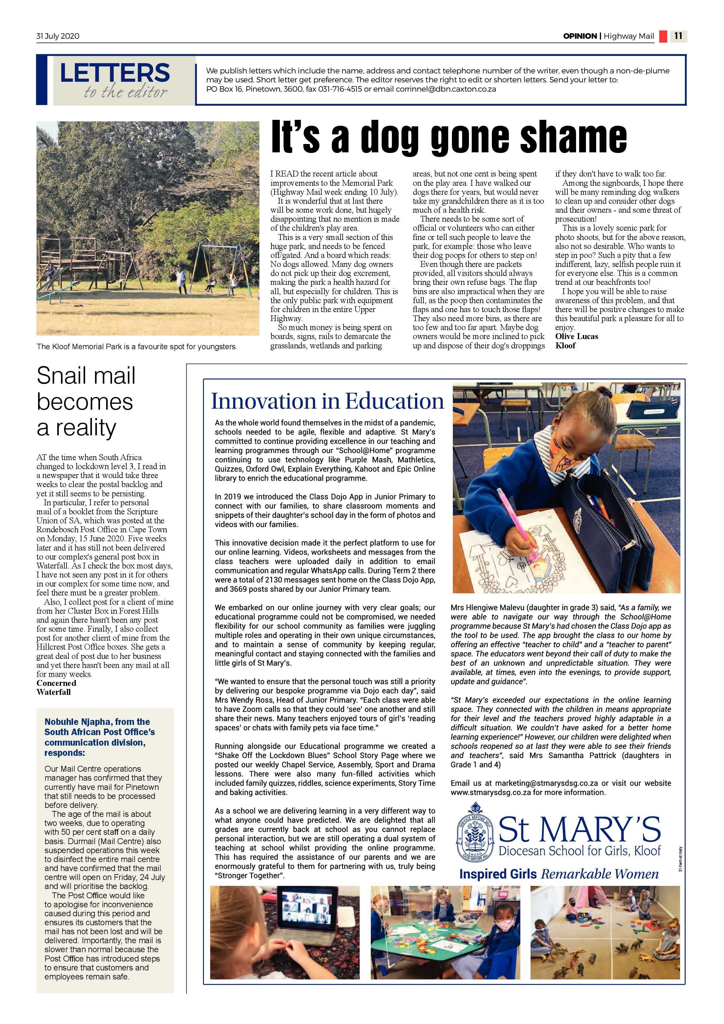 Highway Mail 31 July 2020 page 11