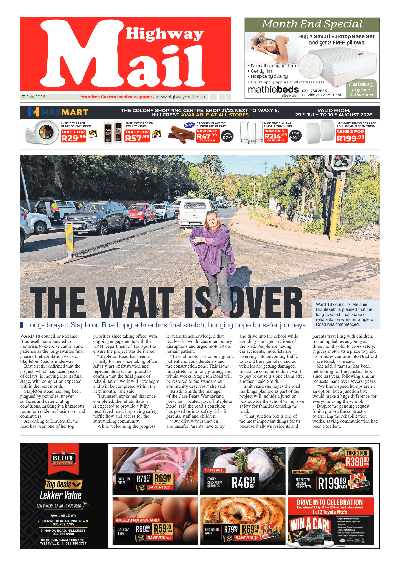 Highway Mail 31 July 2026 page 1