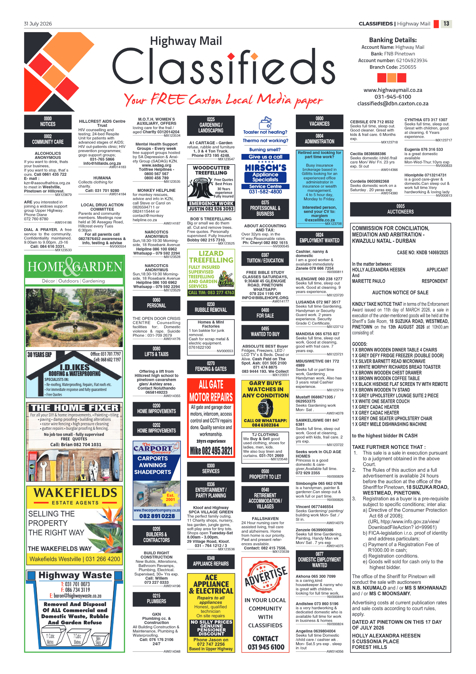 Highway Mail 31 July 2026 page 13