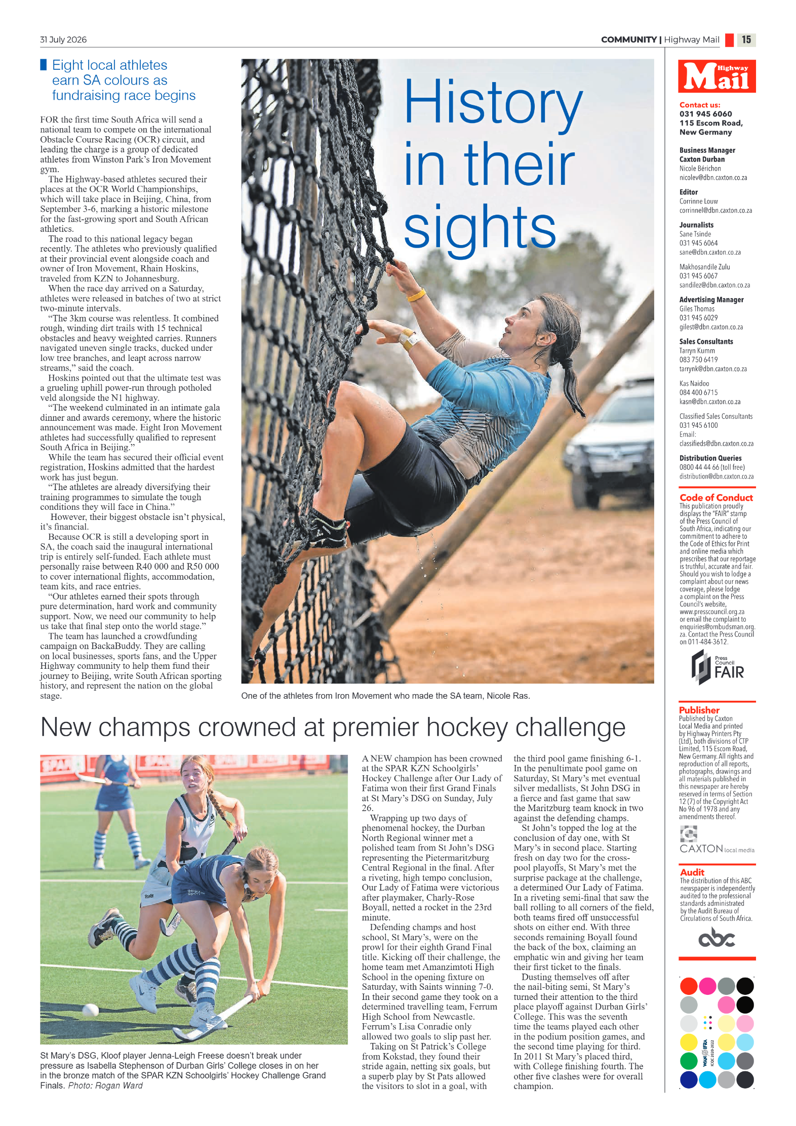 Highway Mail 31 July 2026 page 15