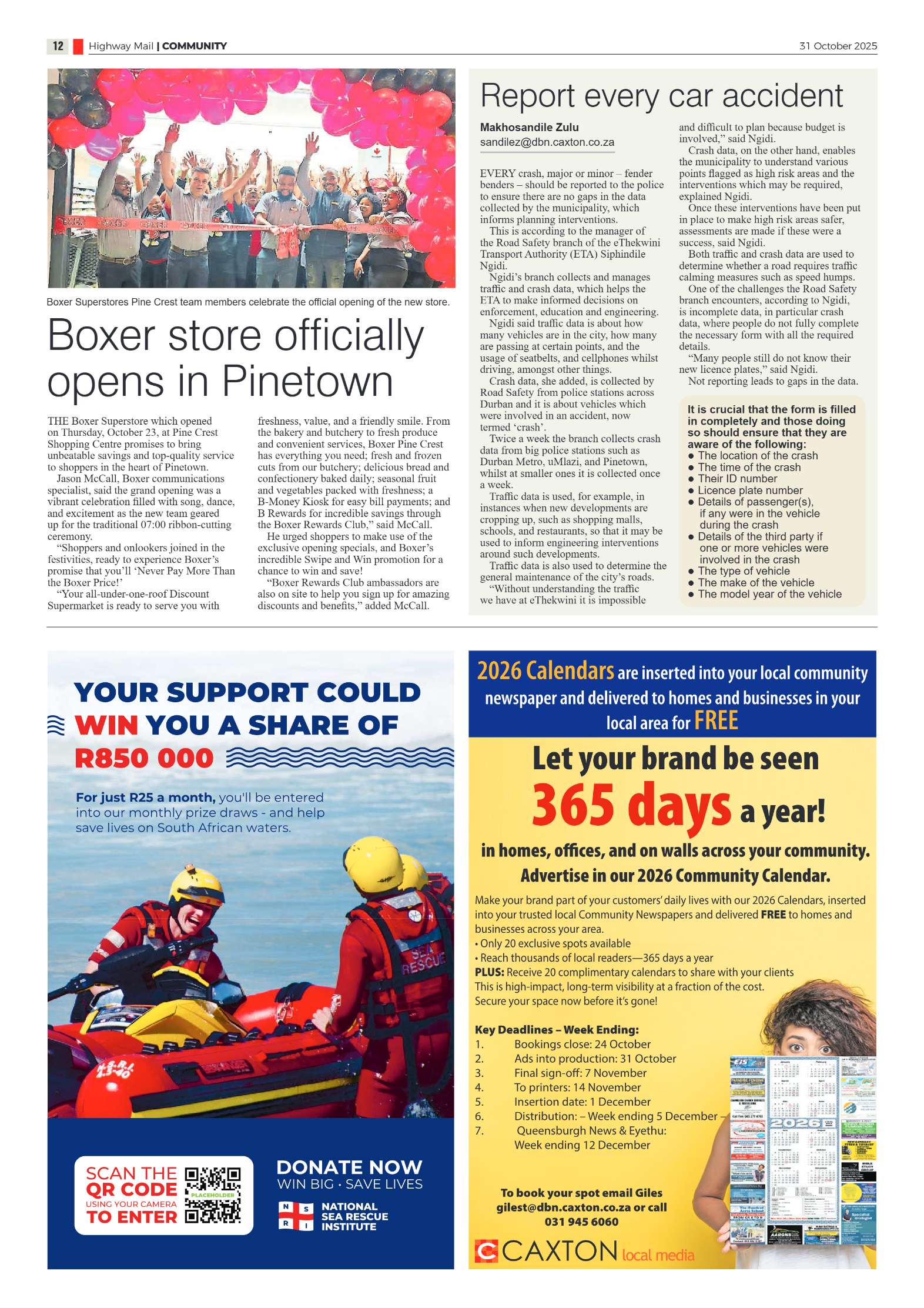 Highway Mail 31 October 2025 page 12