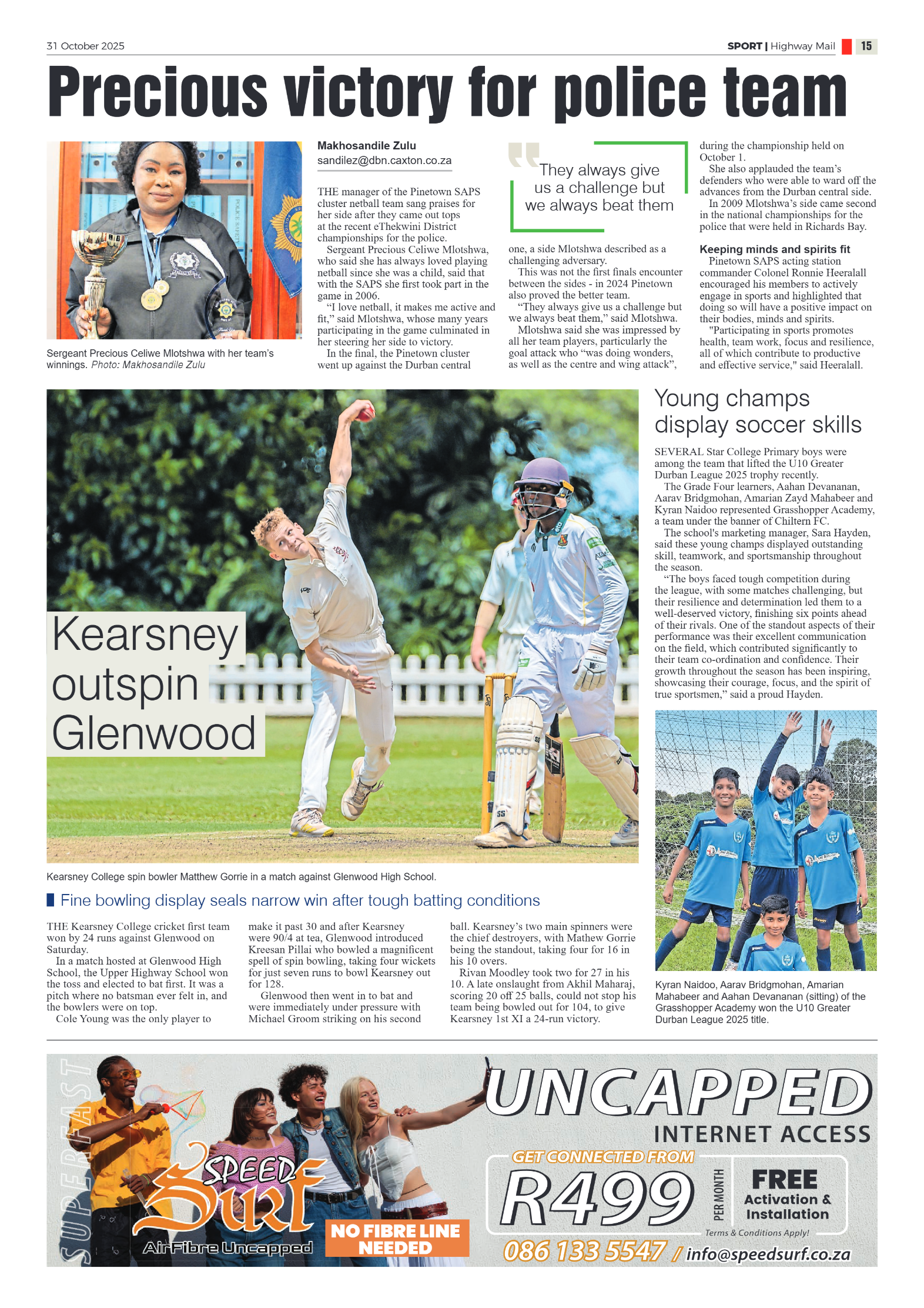 Highway Mail 31 October 2025 page 15