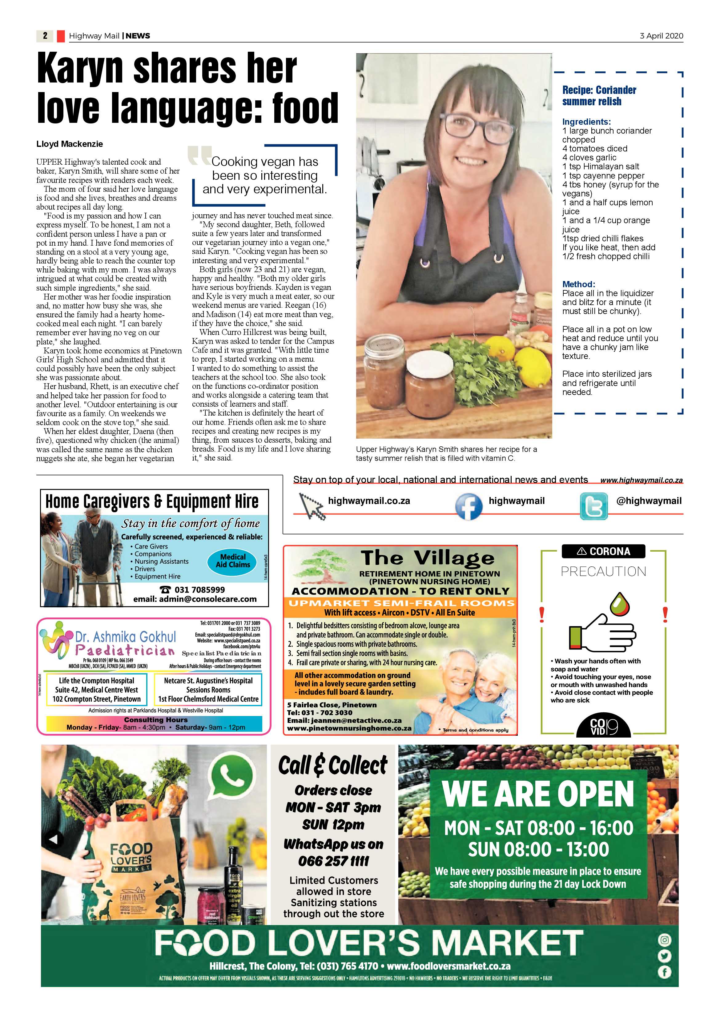 Highway Mail 3 April 2020 page 2