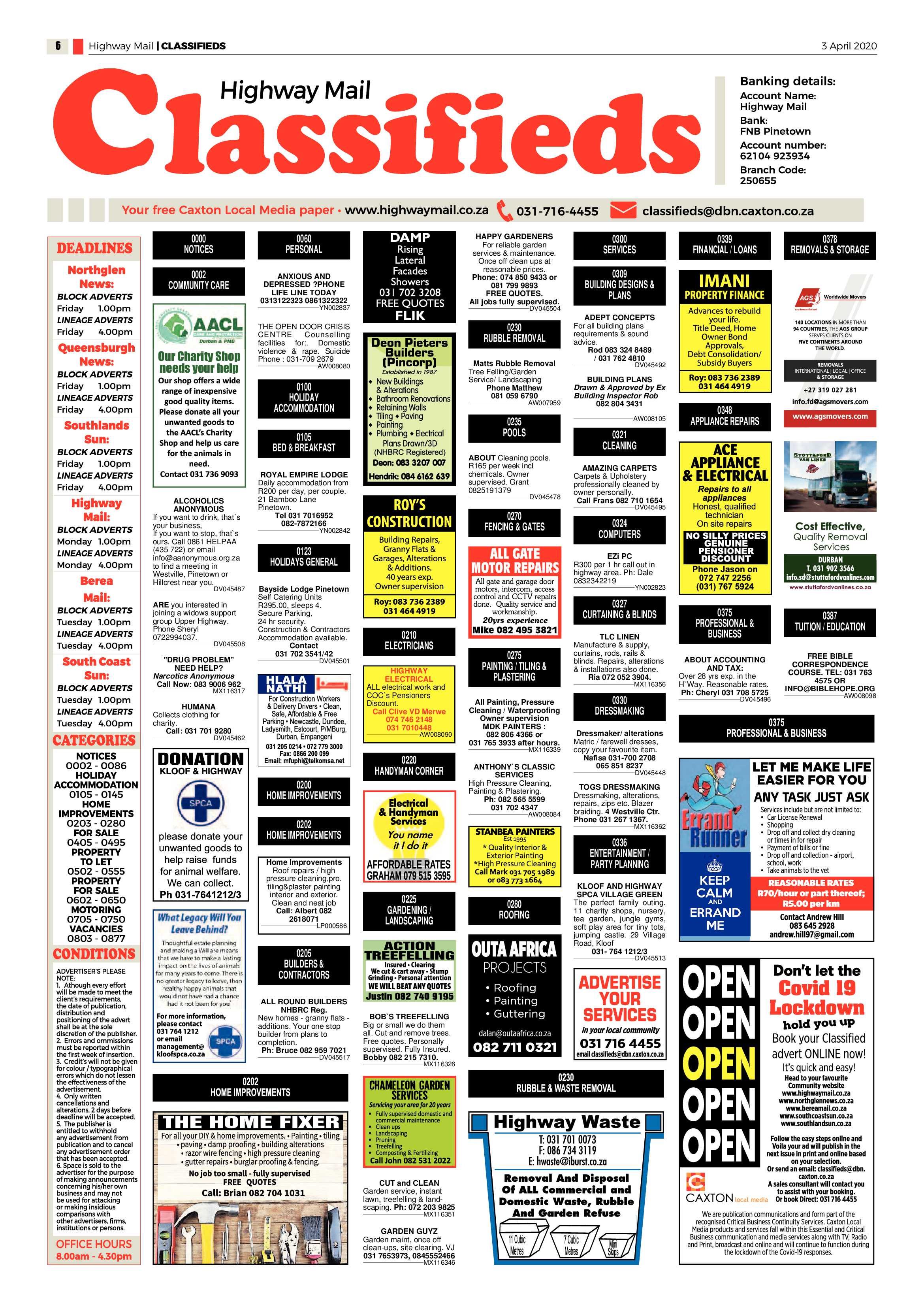 Highway Mail 3 April 2020 page 6