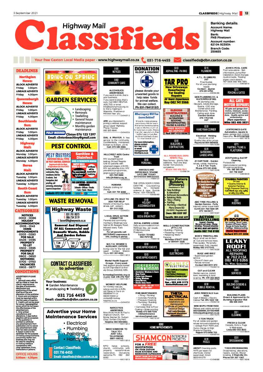 Highway Mail 3 September 2021 page 13