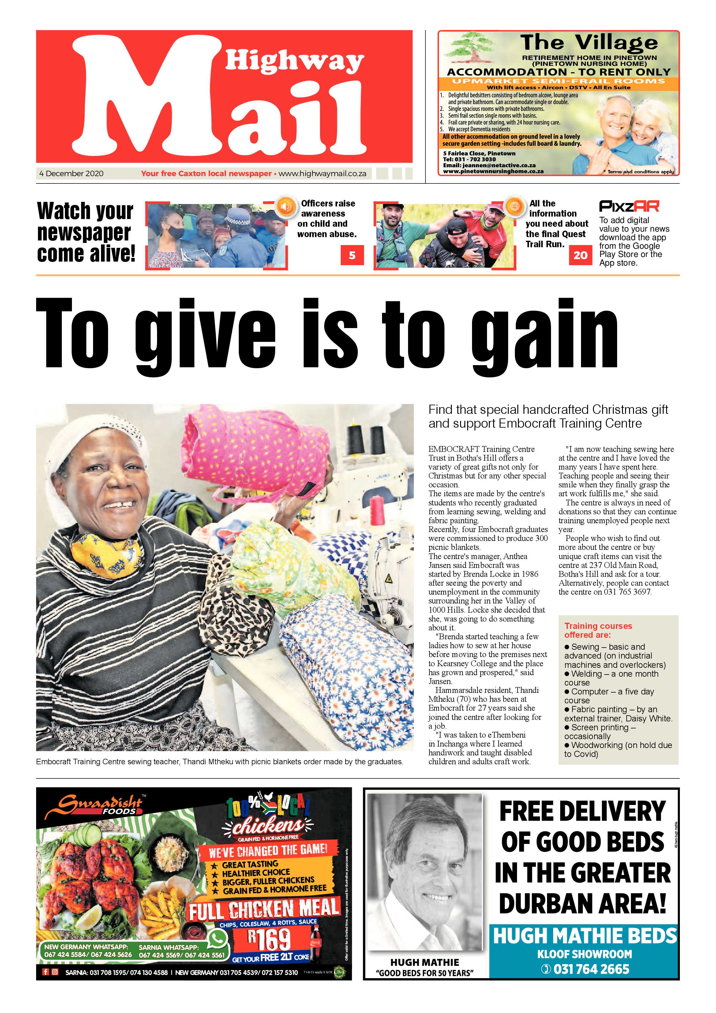 Highway Mail 4 December 2020 page 1