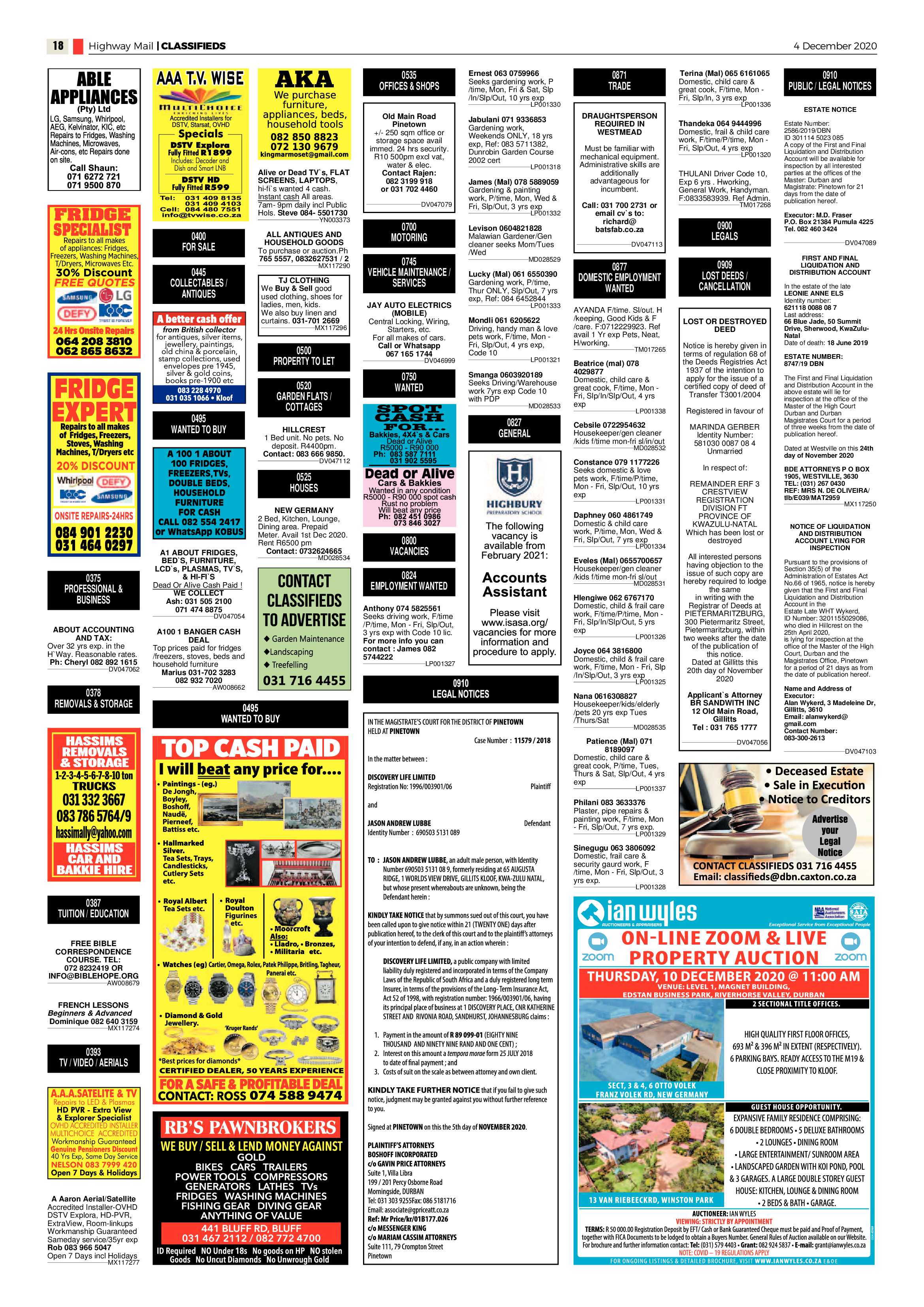 Highway Mail 4 December 2020 page 18
